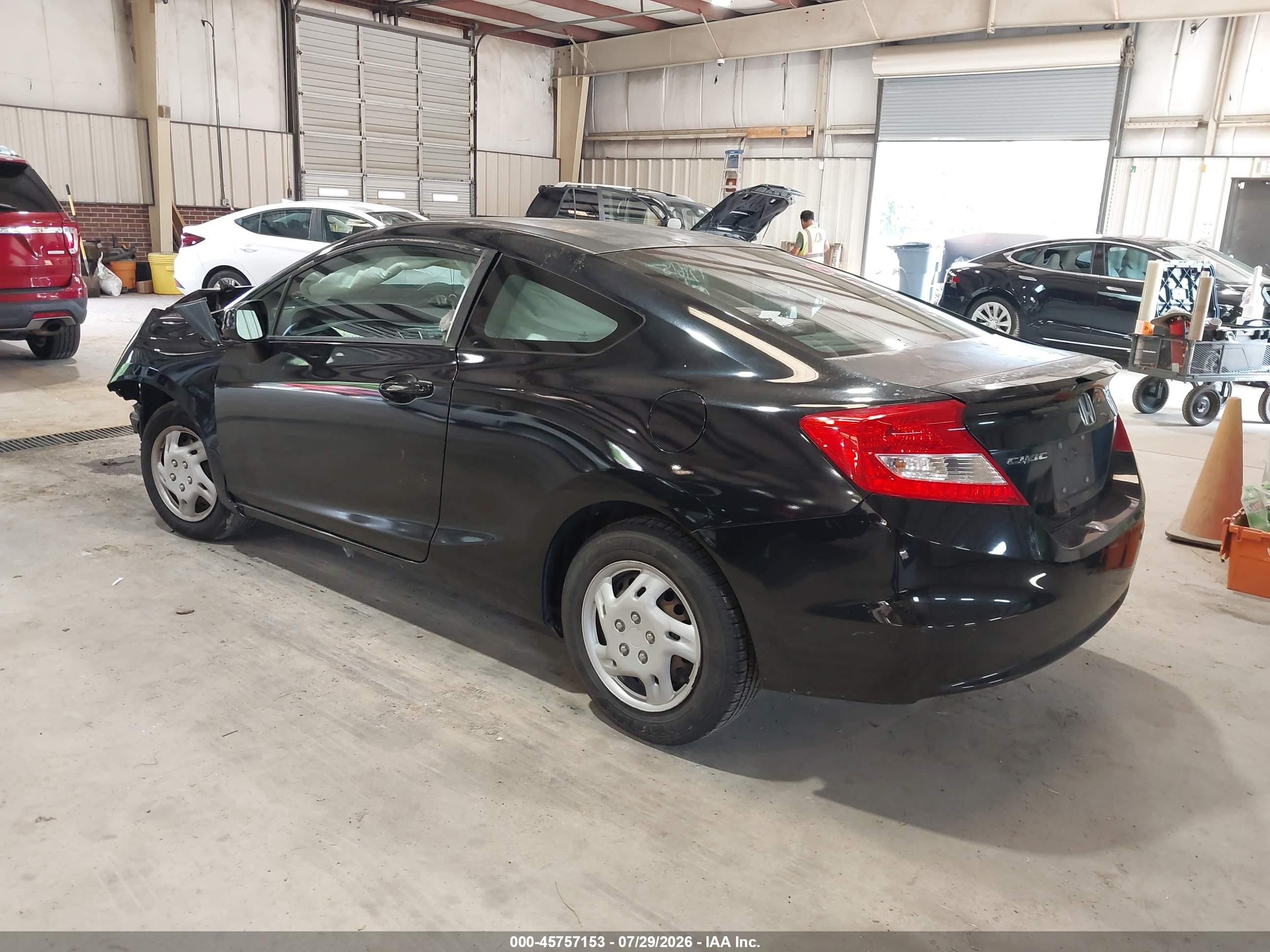 2013 Honda Civic Lx Black vin: 2HGFG3B50DH516796