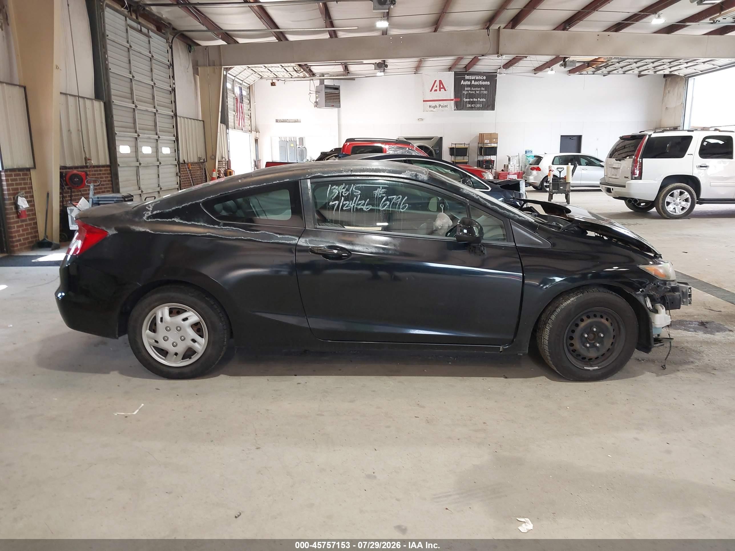 2013 Honda Civic Lx Black vin: 2HGFG3B50DH516796