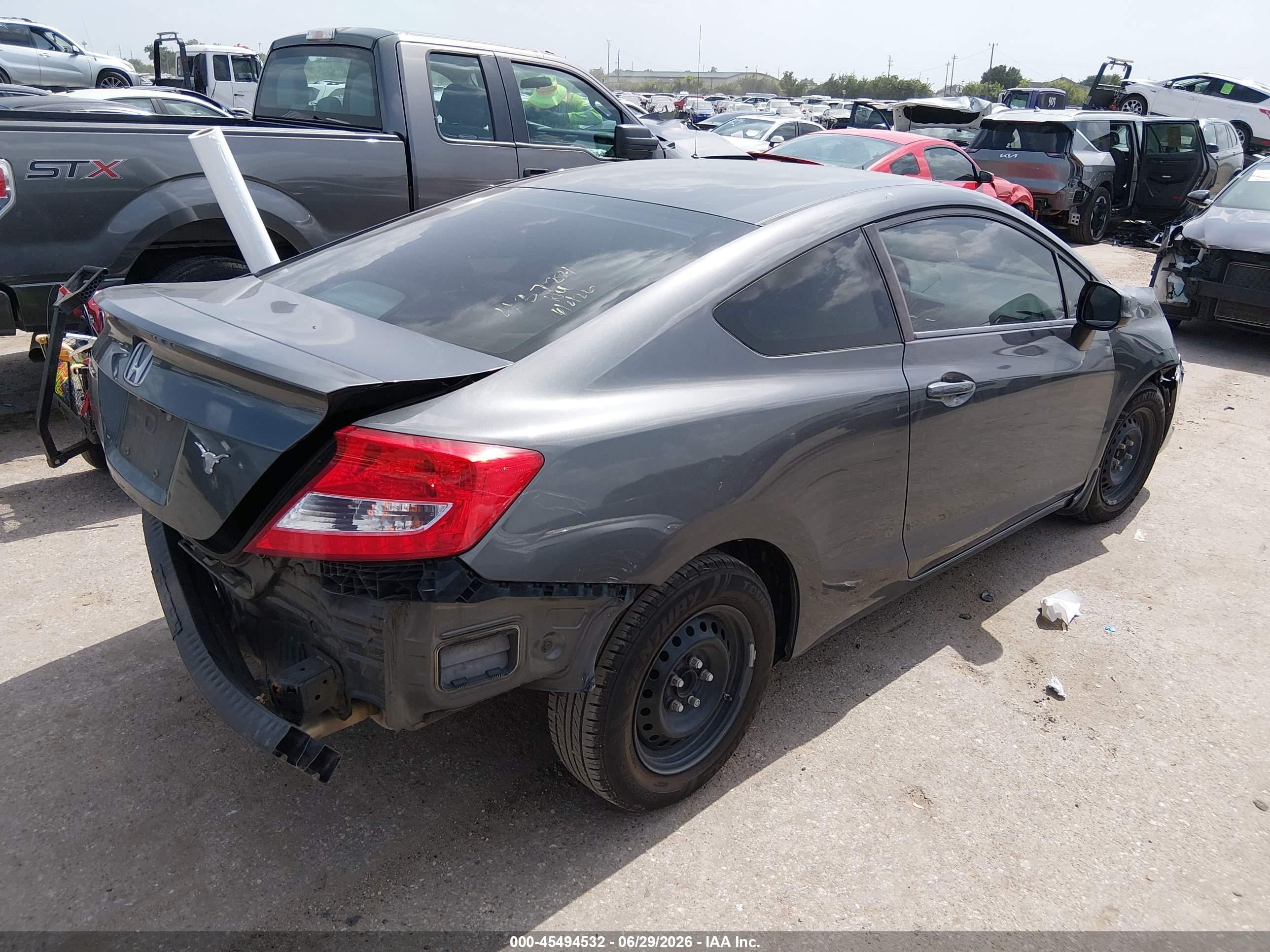 2013 Honda Civic Lx Серый vin: 2HGFG3B50DH526146