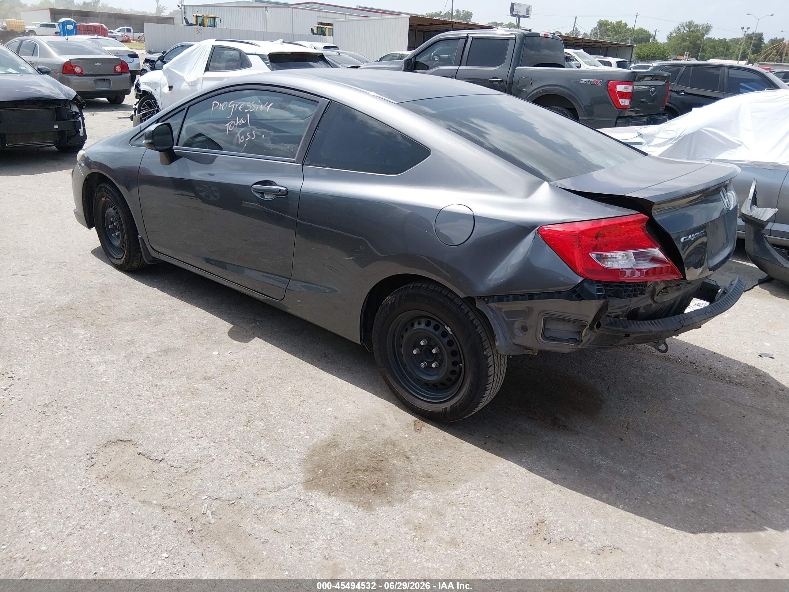 2013 Honda Civic Lx Серый vin: 2HGFG3B50DH526146