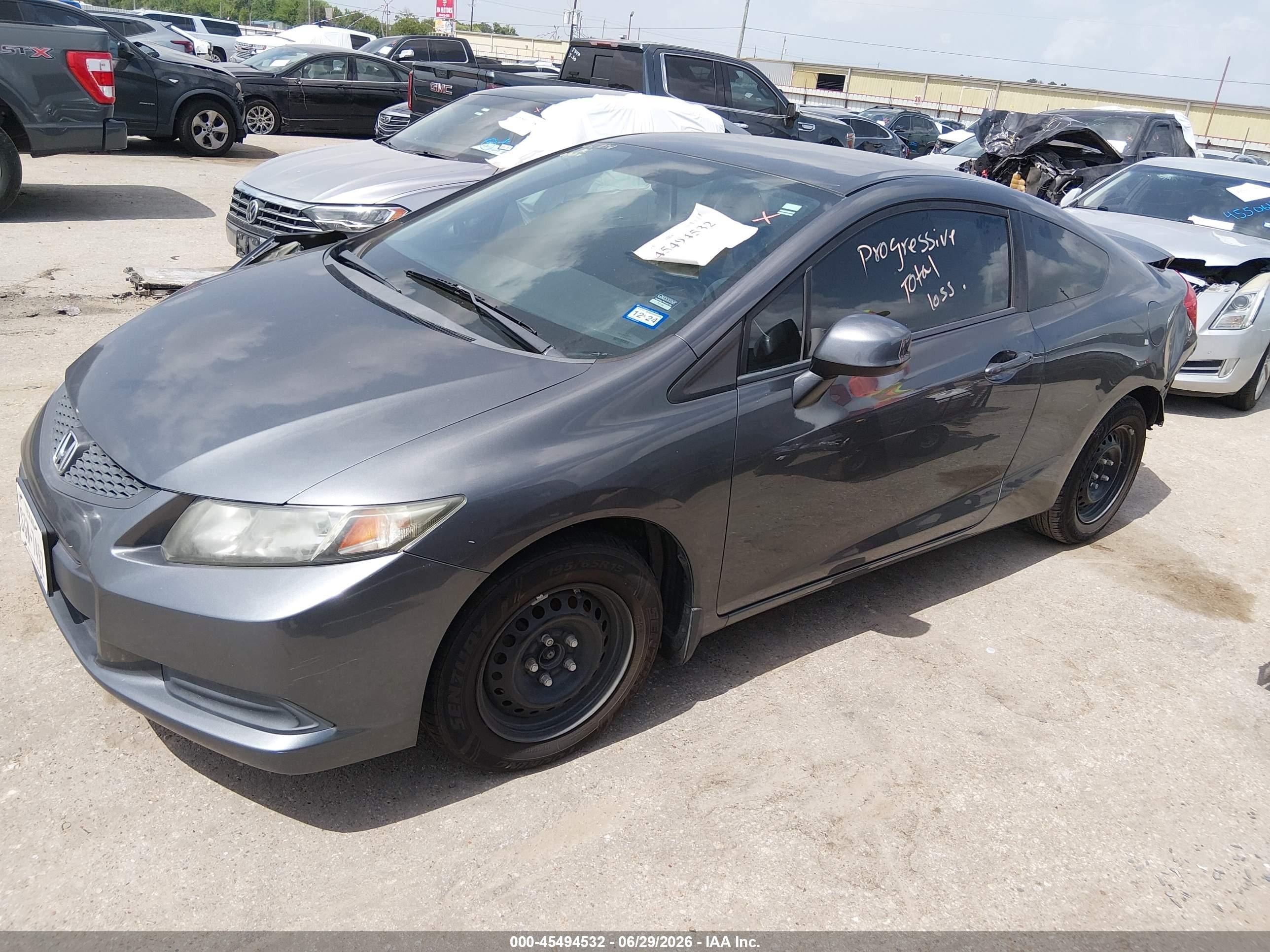 2013 Honda Civic Lx Серый vin: 2HGFG3B50DH526146