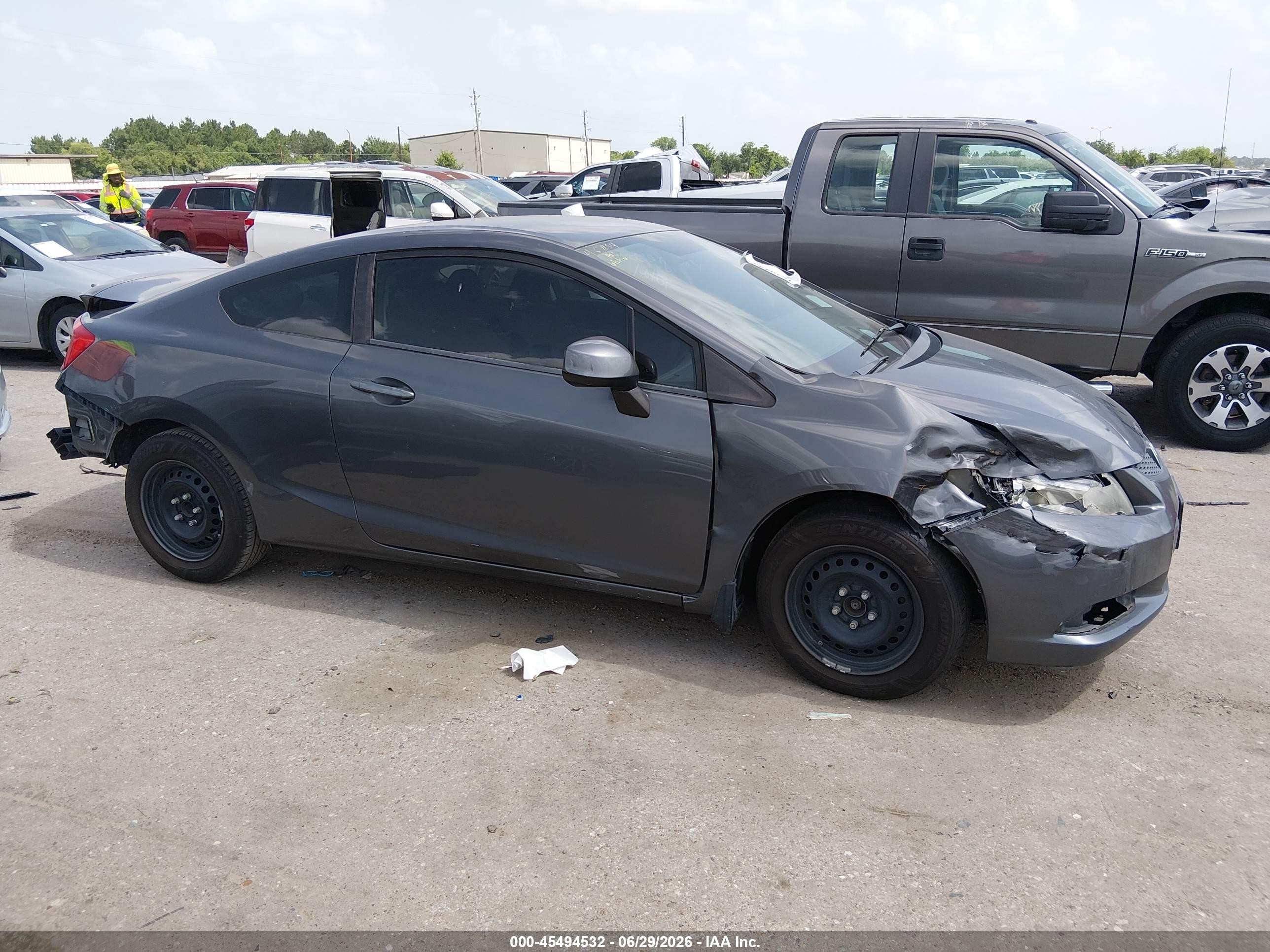 2013 Honda Civic Lx Серый vin: 2HGFG3B50DH526146