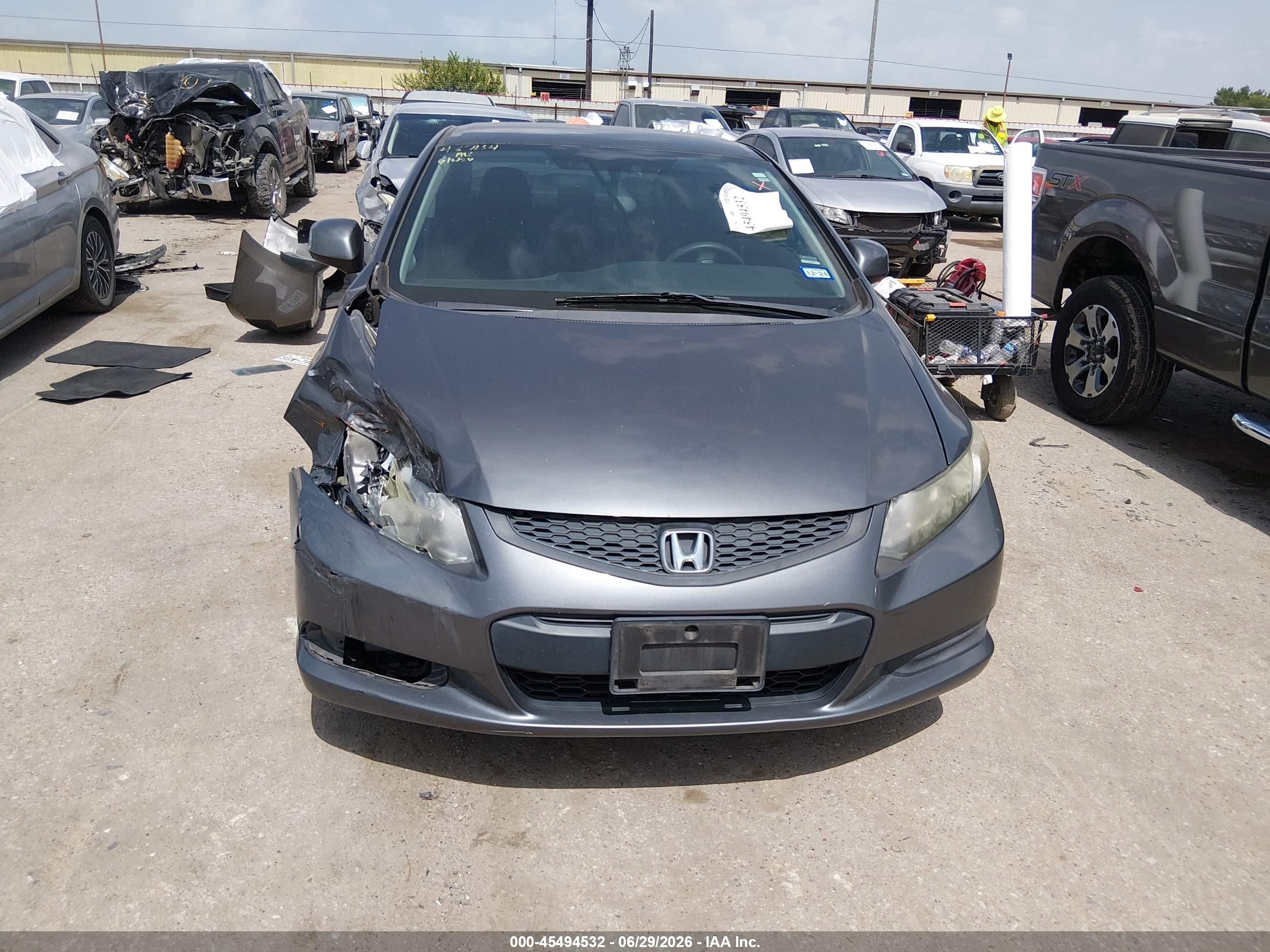 2013 Honda Civic Lx Серый vin: 2HGFG3B50DH526146
