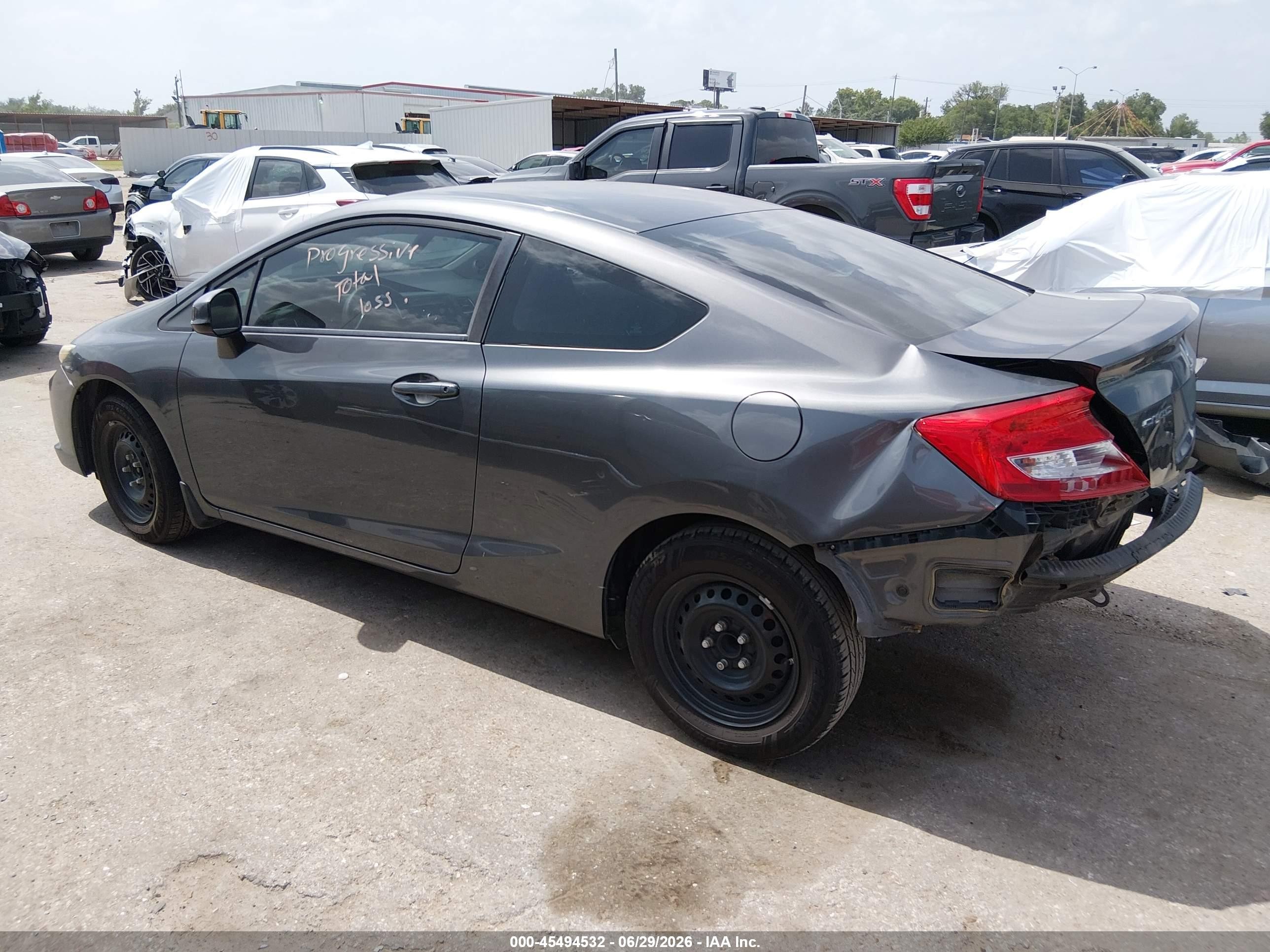 2013 Honda Civic Lx Серый vin: 2HGFG3B50DH526146