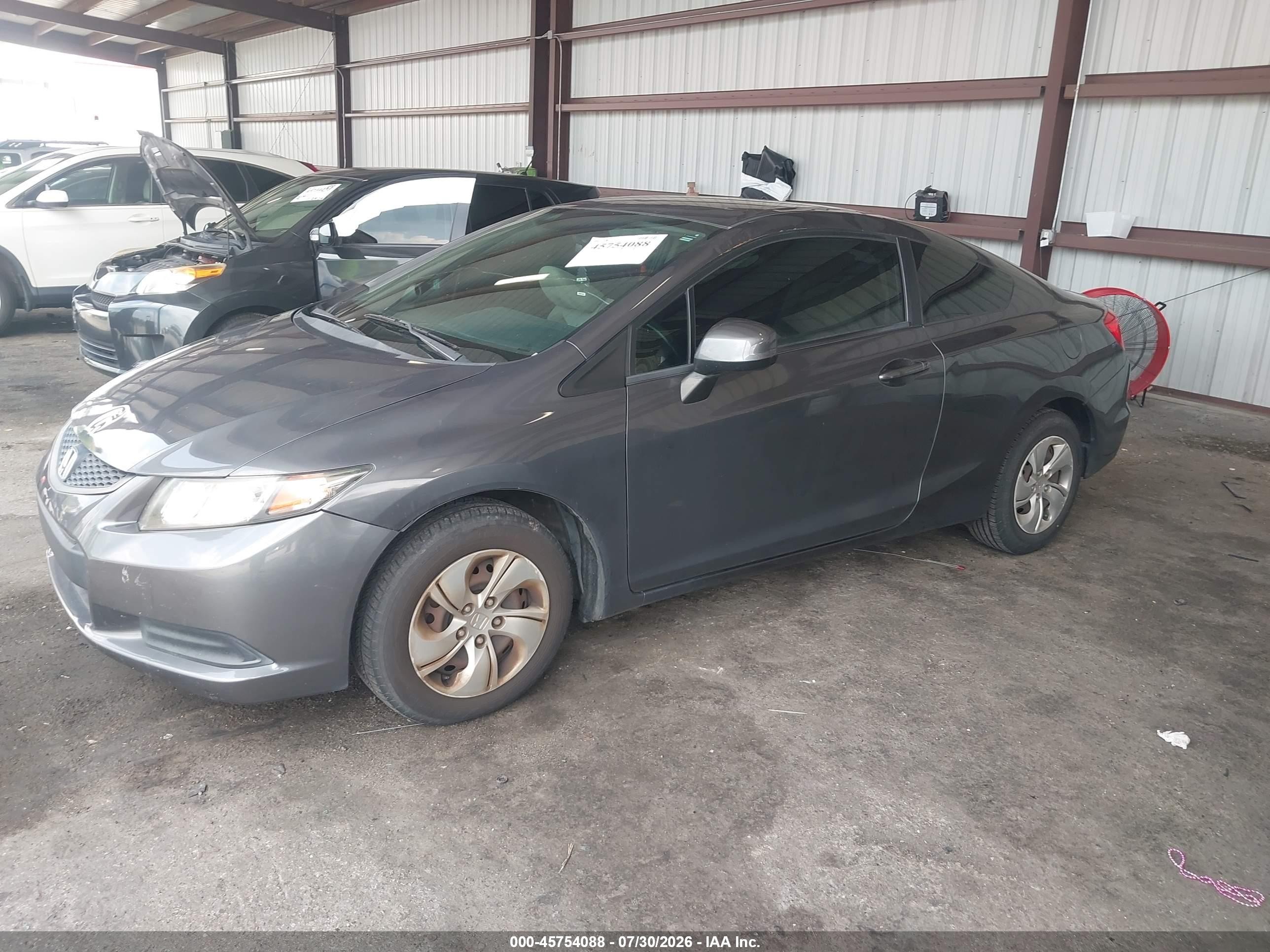 2013 Honda Civic Lx Серый vin: 2HGFG3B50DH531055