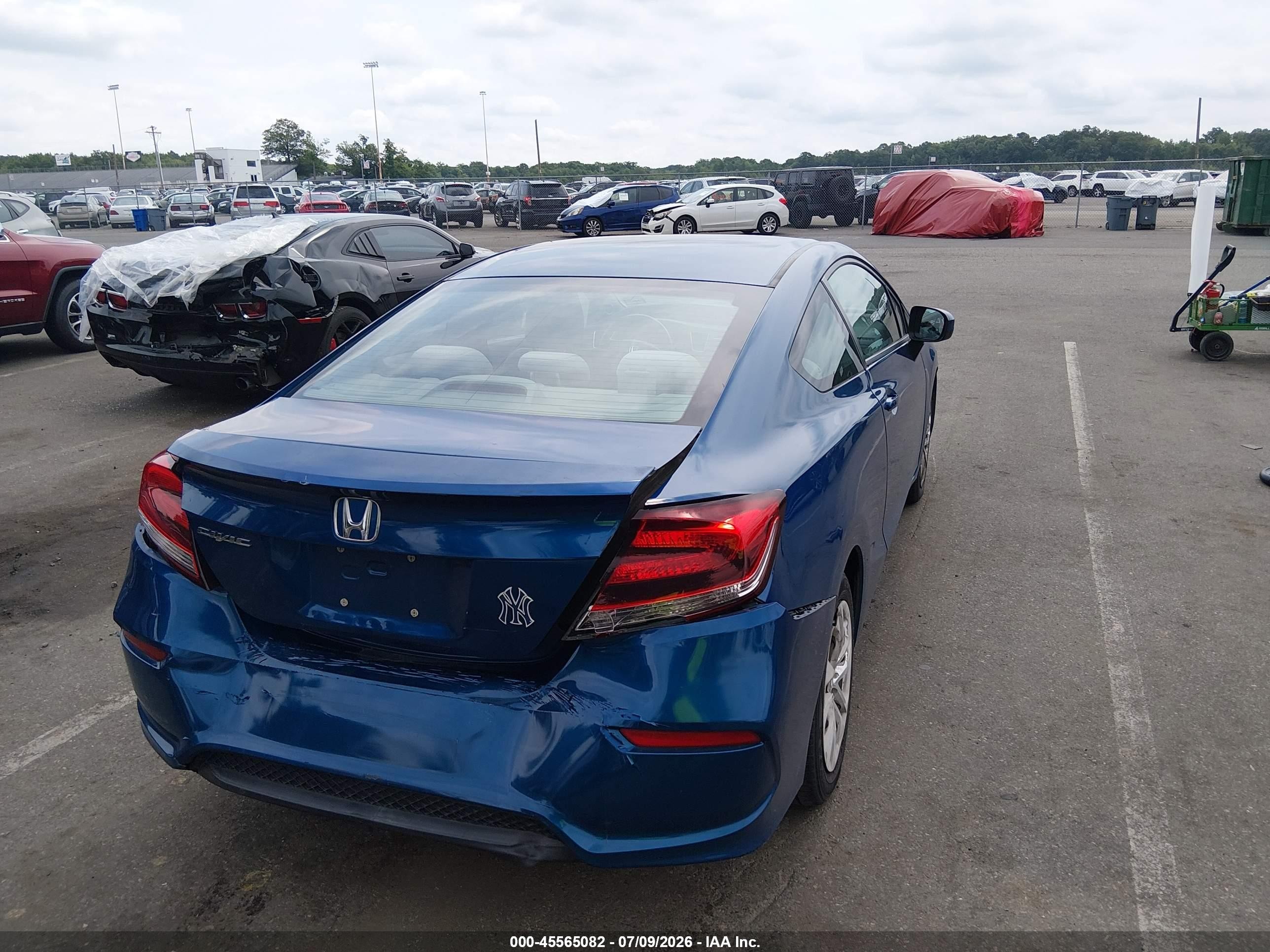 2014 Honda Civic Lx Blue vin: 2HGFG3B50EH513219
