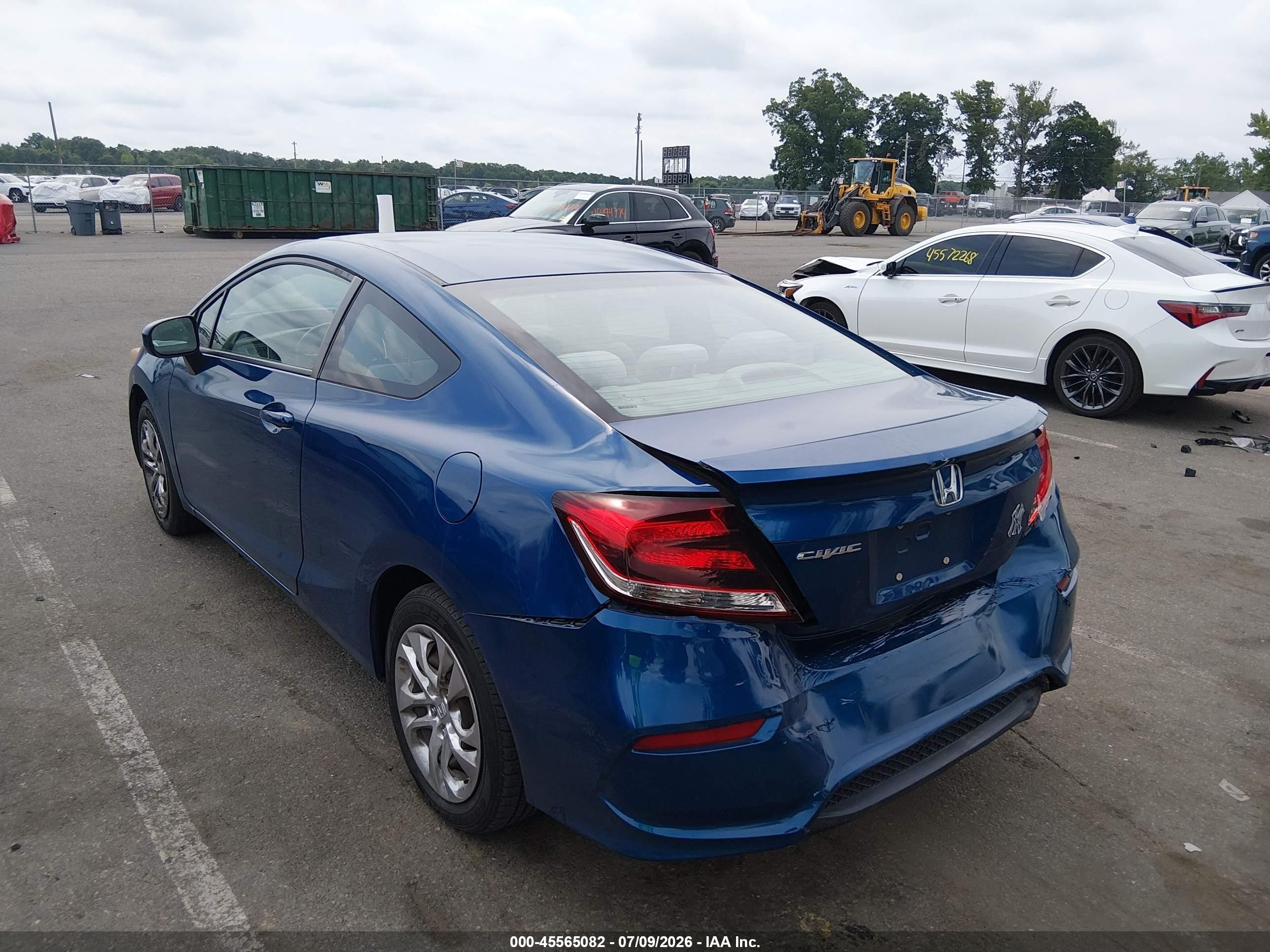 2014 Honda Civic Lx Blue vin: 2HGFG3B50EH513219