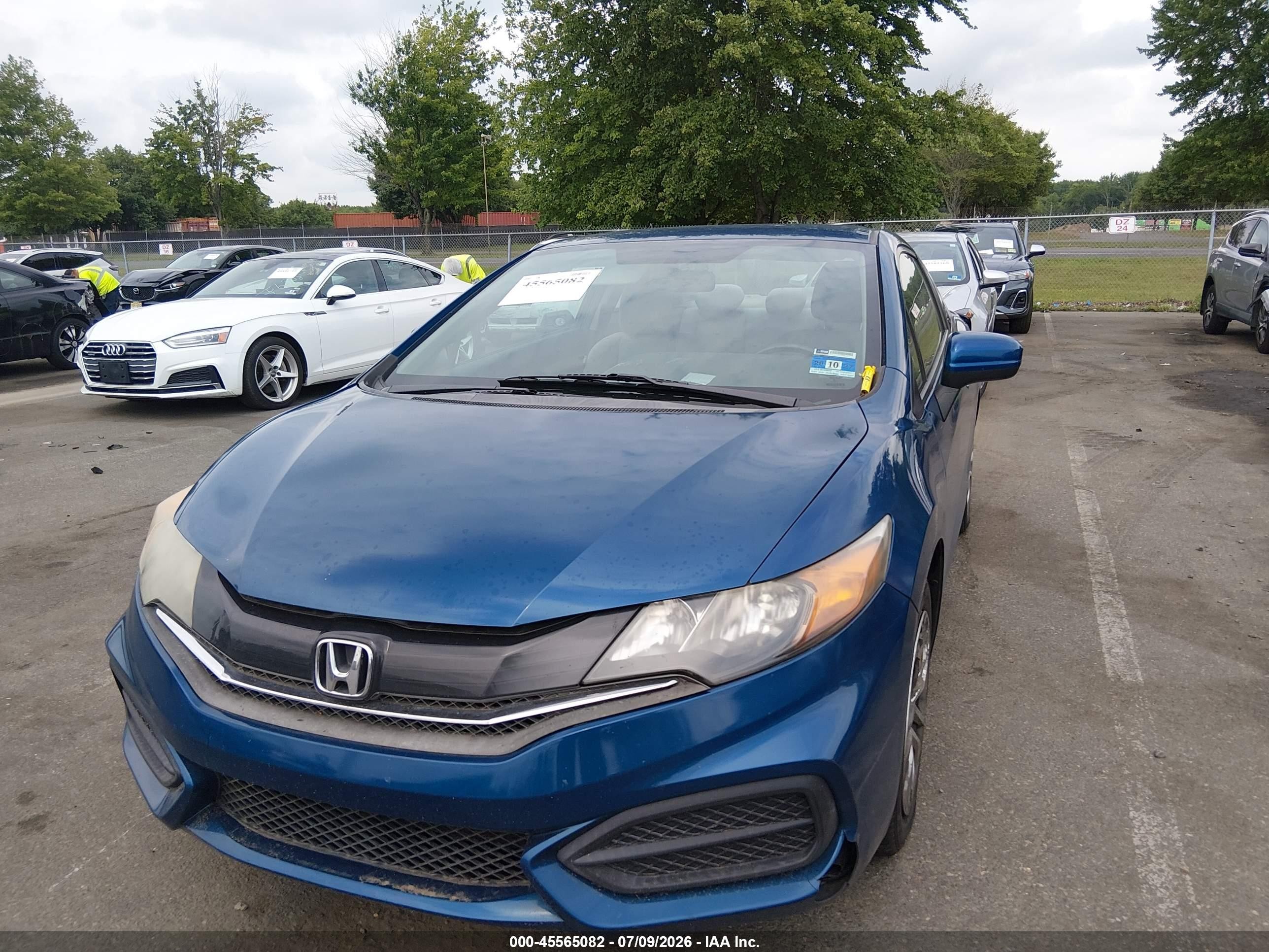 2014 Honda Civic Lx Blue vin: 2HGFG3B50EH513219