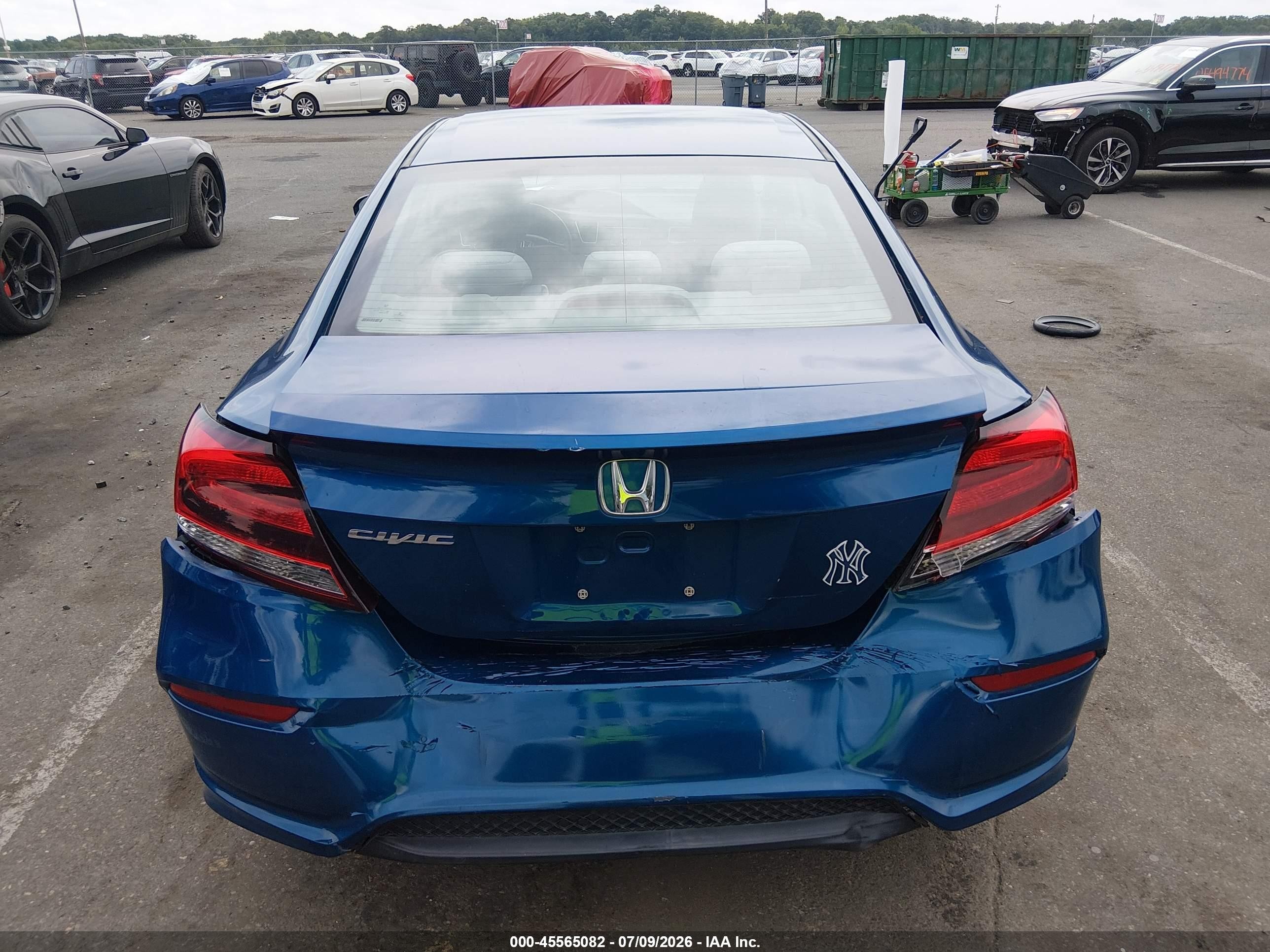 2014 Honda Civic Lx Blue vin: 2HGFG3B50EH513219