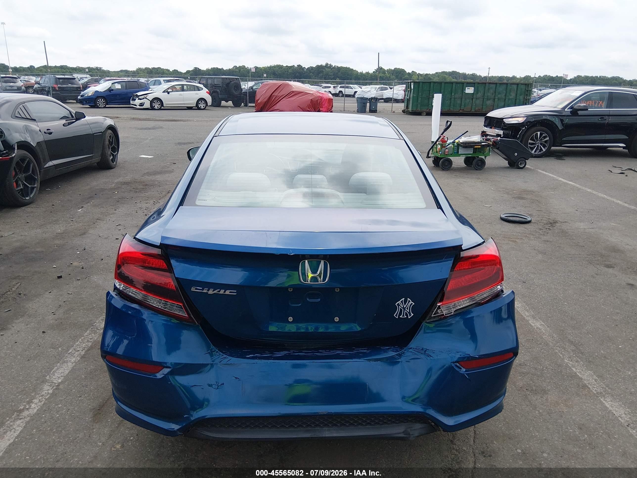 2014 Honda Civic Lx Blue vin: 2HGFG3B50EH513219