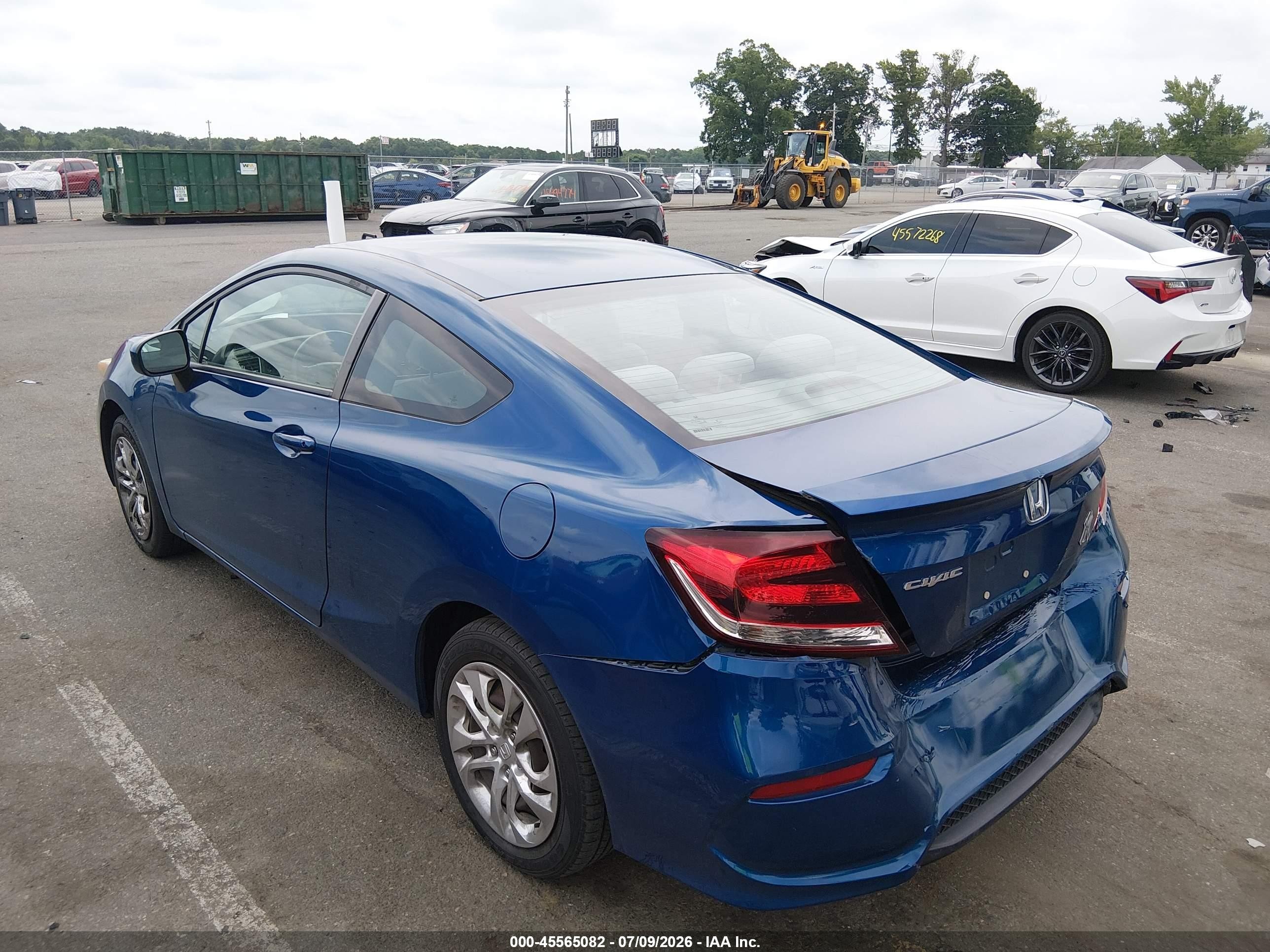 2014 Honda Civic Lx Blue vin: 2HGFG3B50EH513219
