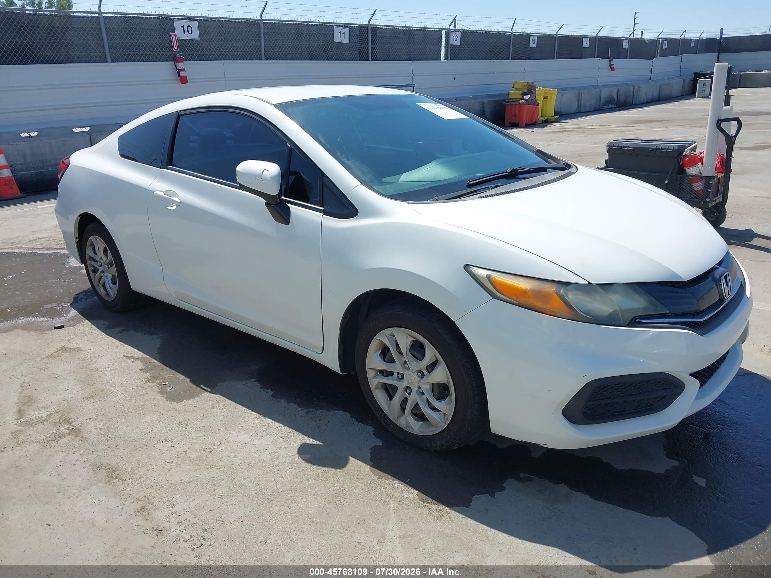 2014 Honda Civic Lx White vin: 2HGFG3B50EH525256