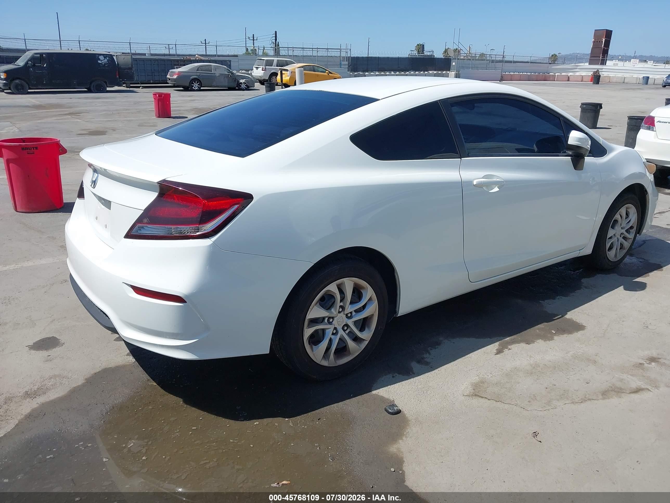 2014 Honda Civic Lx White vin: 2HGFG3B50EH525256