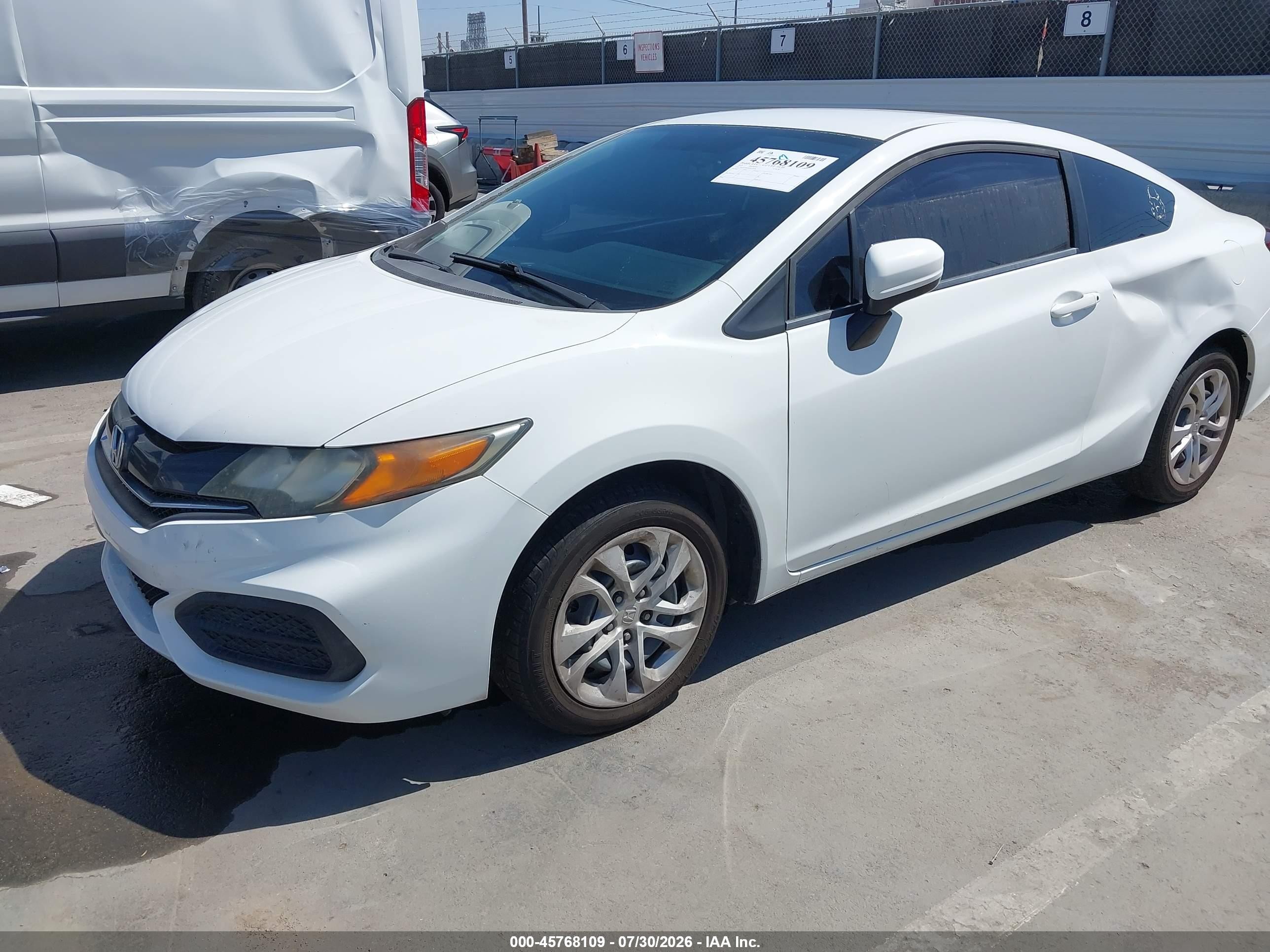 2014 Honda Civic Lx White vin: 2HGFG3B50EH525256