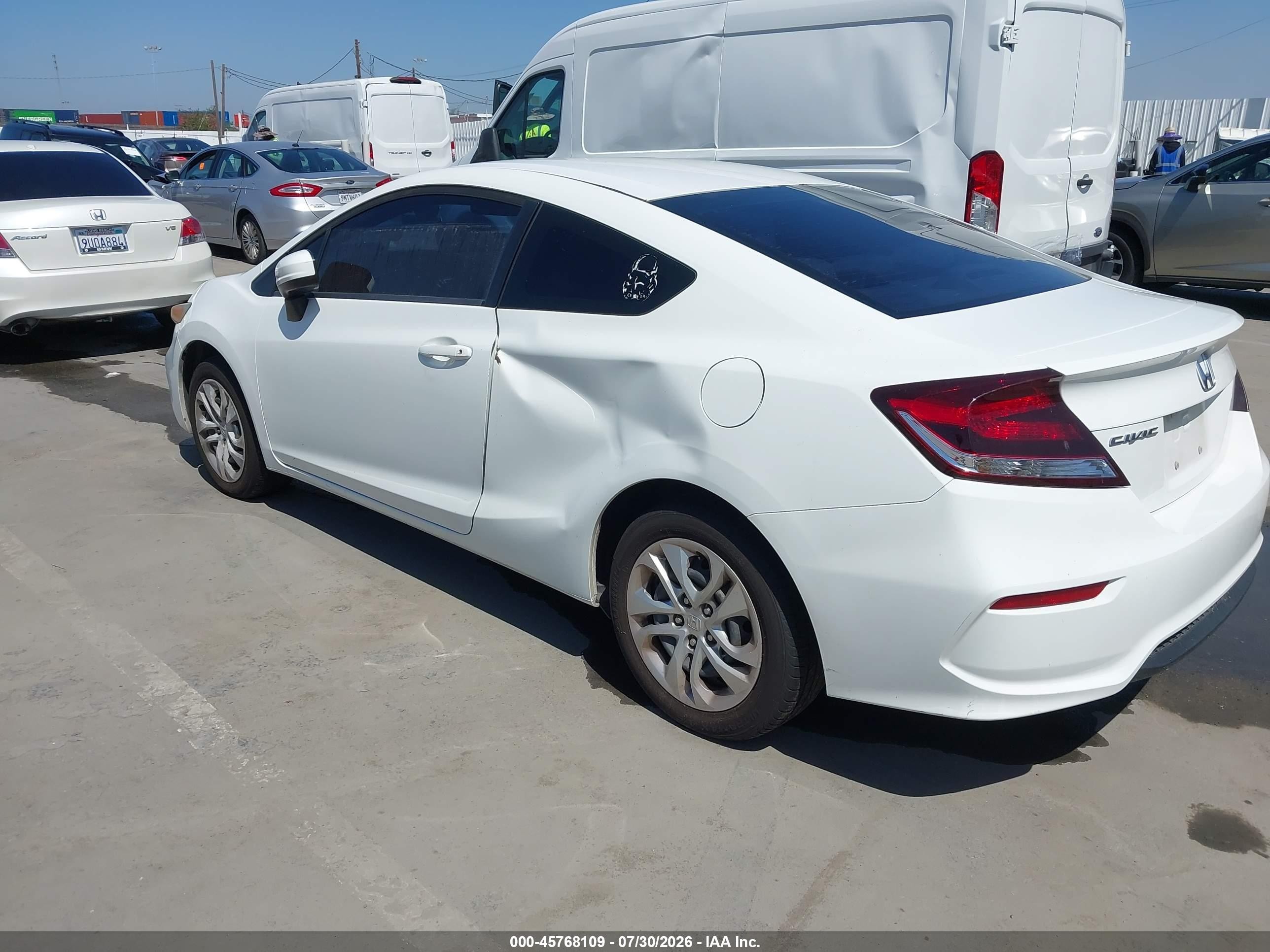 2014 Honda Civic Lx White vin: 2HGFG3B50EH525256