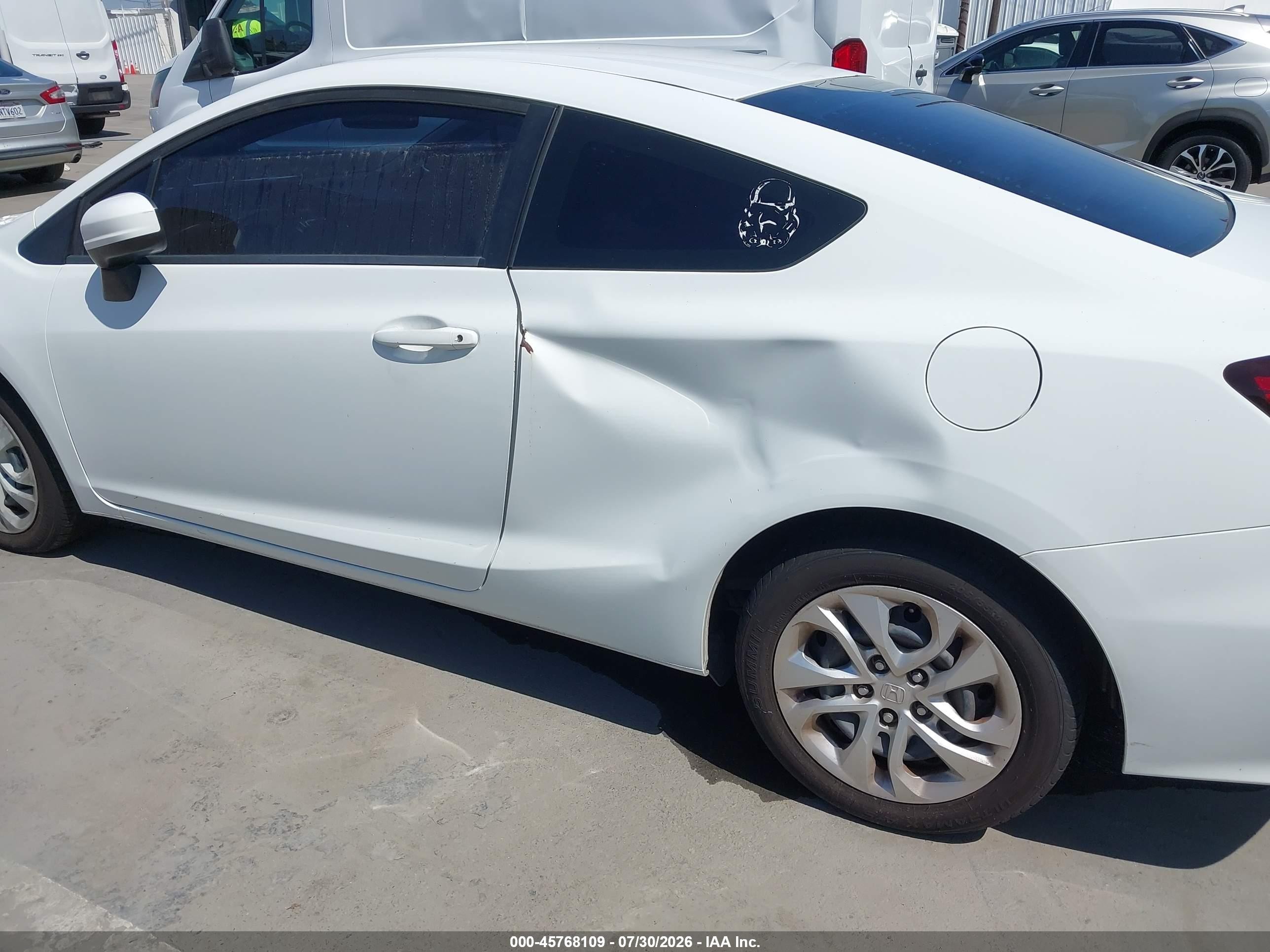 2014 Honda Civic Lx White vin: 2HGFG3B50EH525256