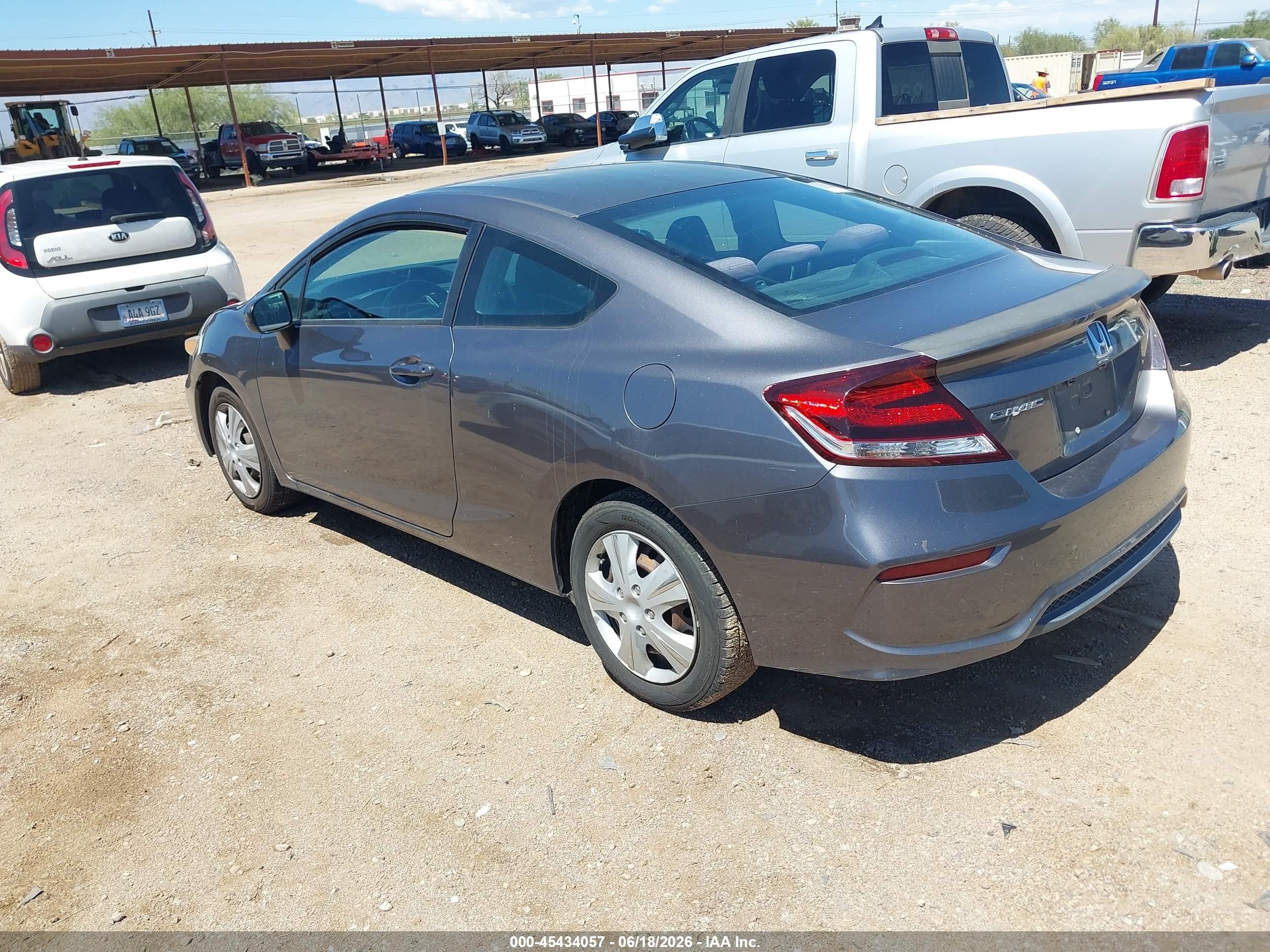 2015 Honda Civic Lx Gray vin: 2HGFG3B50FH516350