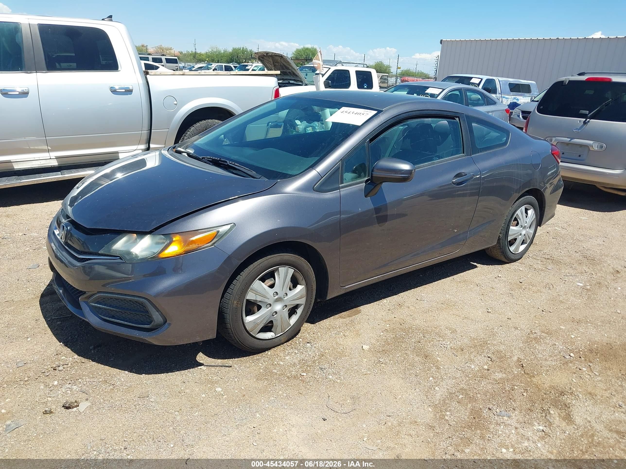 2015 Honda Civic Lx Gray vin: 2HGFG3B50FH516350