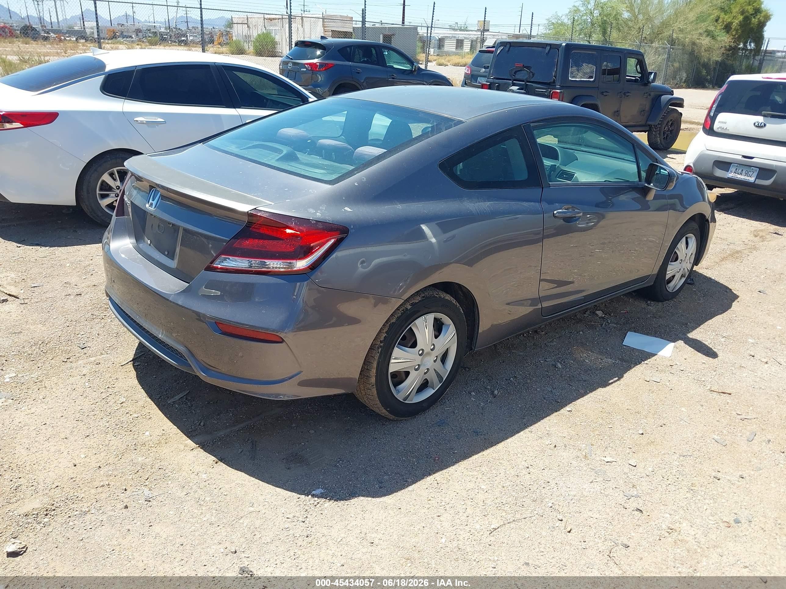 2015 Honda Civic Lx Gray vin: 2HGFG3B50FH516350