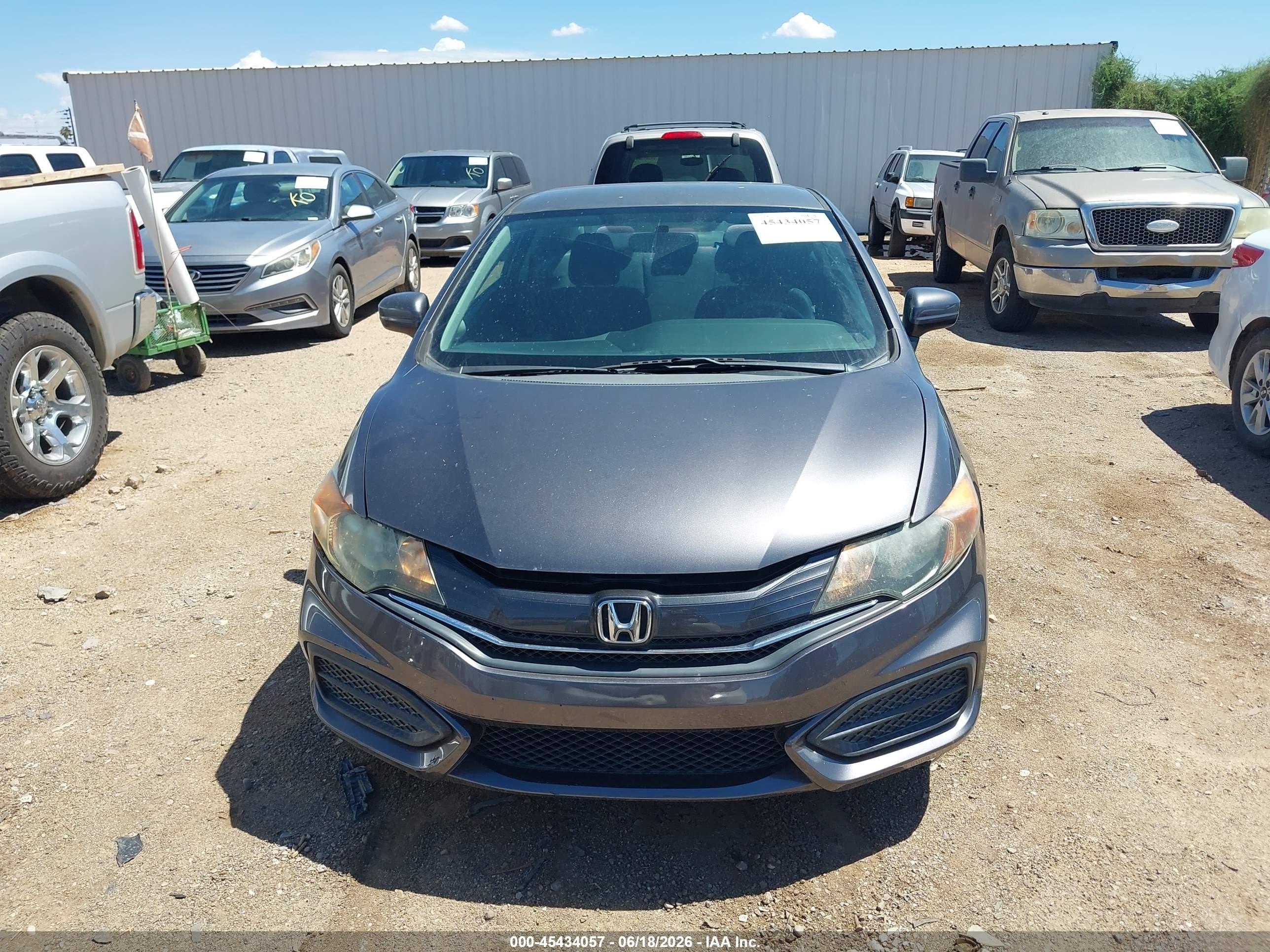 2015 Honda Civic Lx Gray vin: 2HGFG3B50FH516350