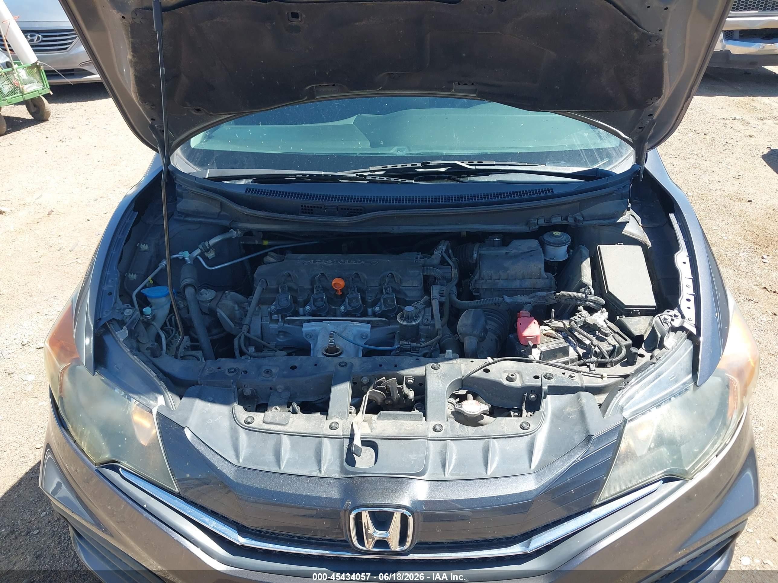 2015 Honda Civic Lx Gray vin: 2HGFG3B50FH516350