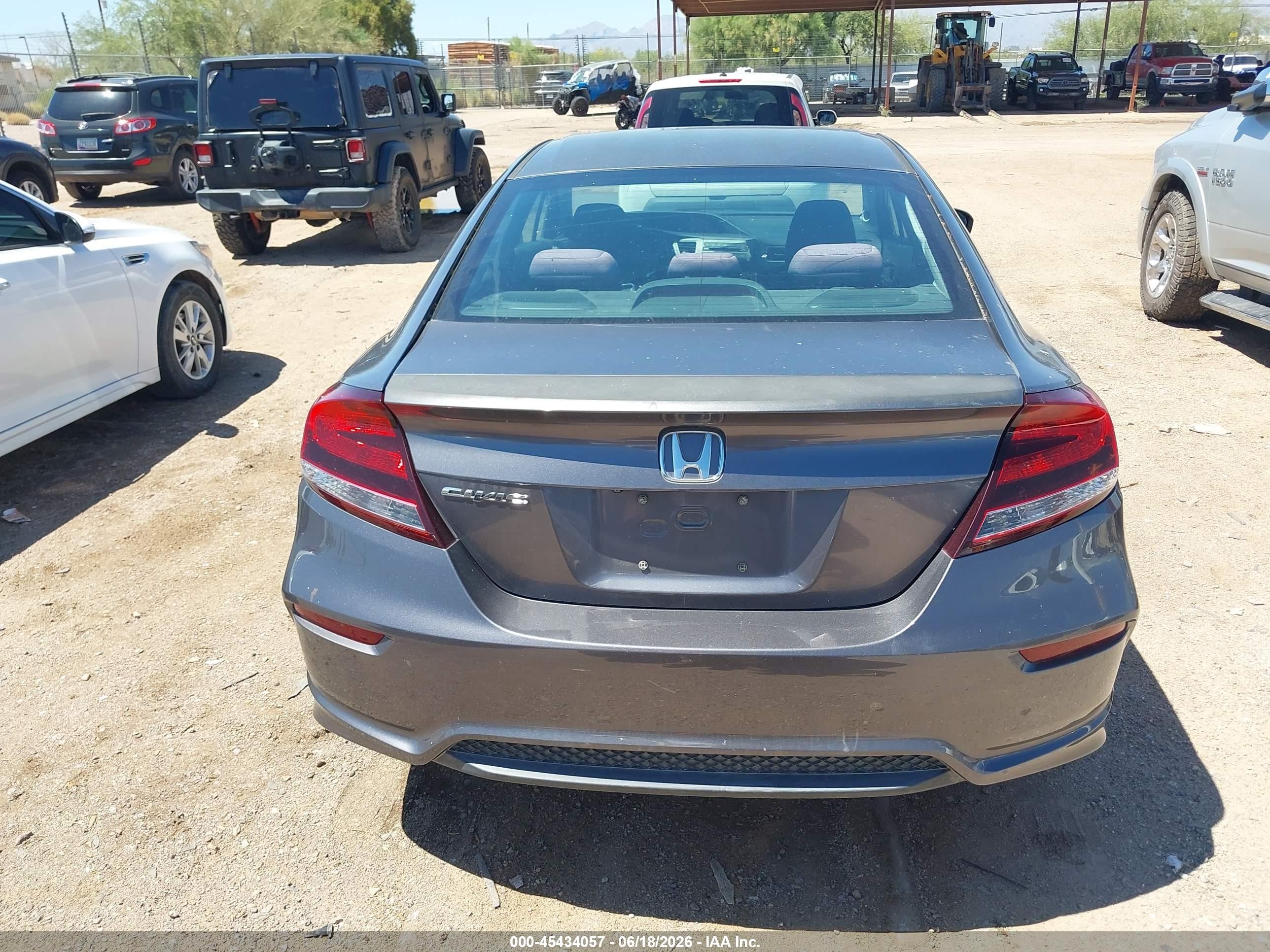 2015 Honda Civic Lx Gray vin: 2HGFG3B50FH516350