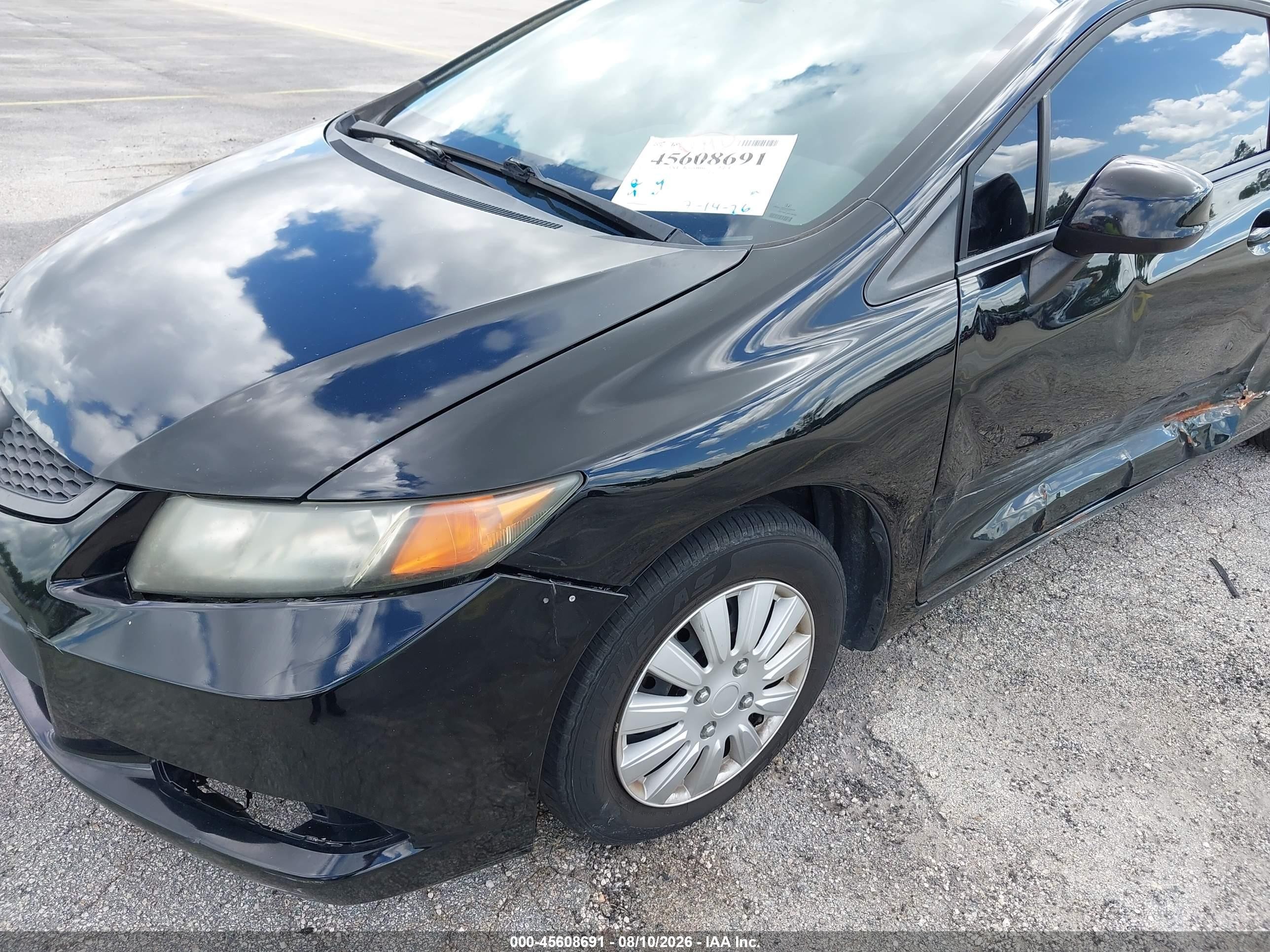 2012 Honda Civic Lx Черный vin: 2HGFG3B51CH502209