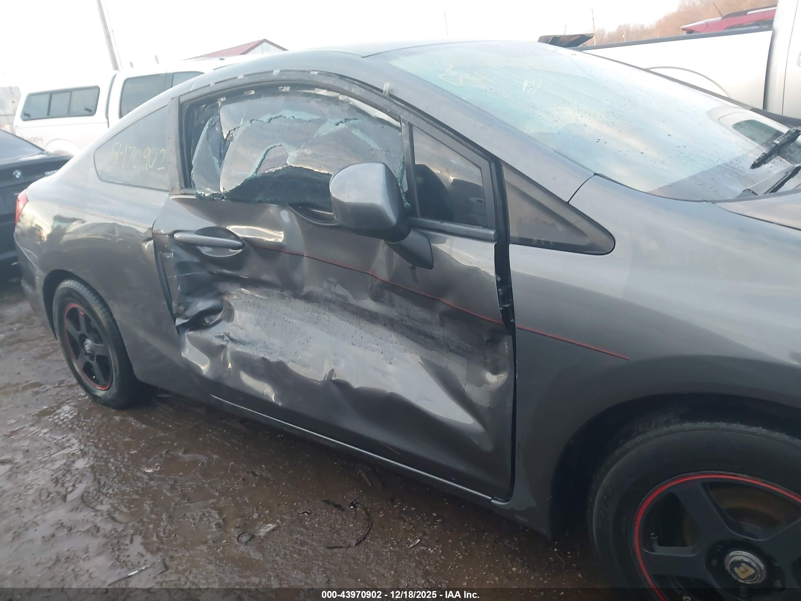 2012 Honda Civic Lx Gray vin: 2HGFG3B51CH505174
