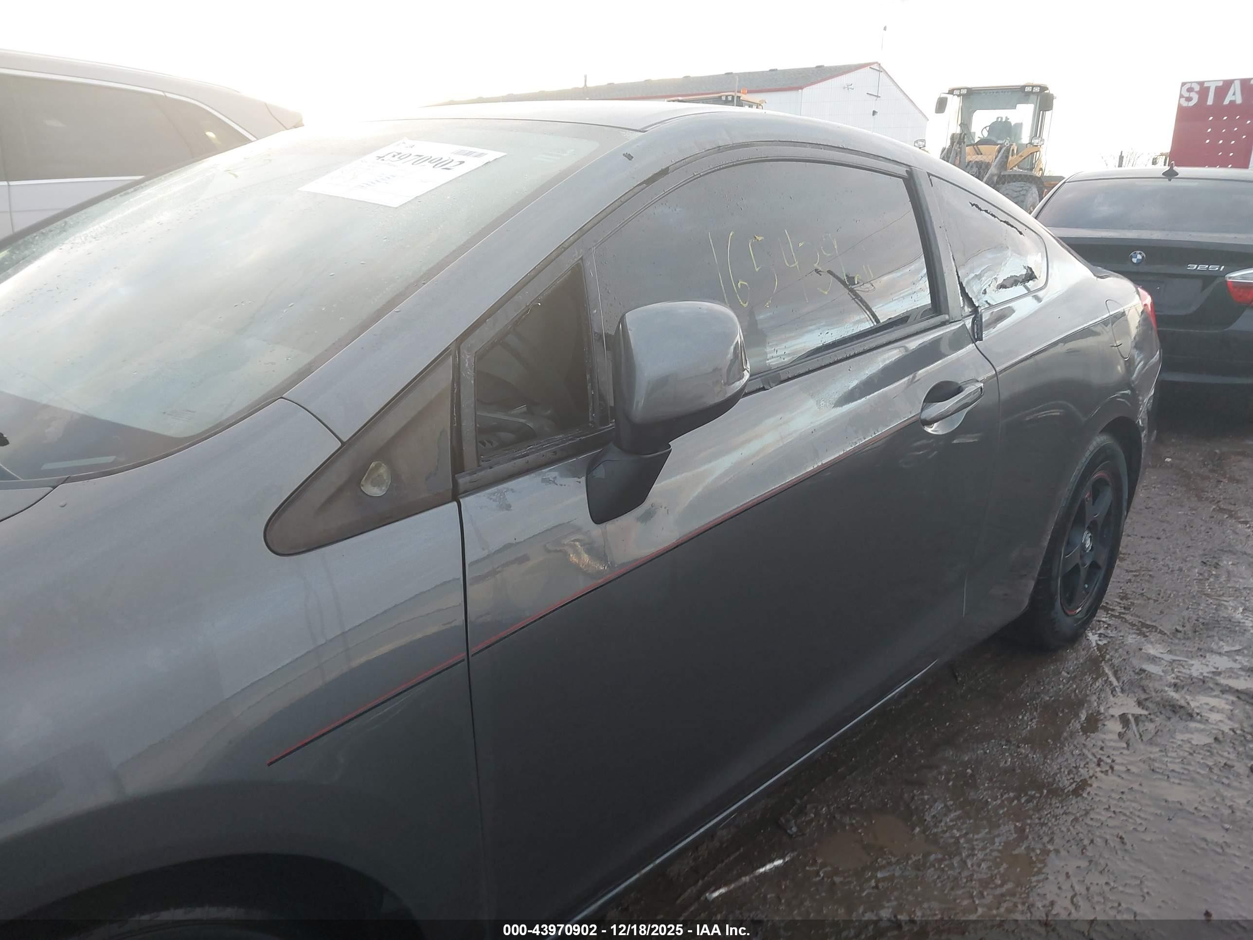 2012 Honda Civic Lx Gray vin: 2HGFG3B51CH505174