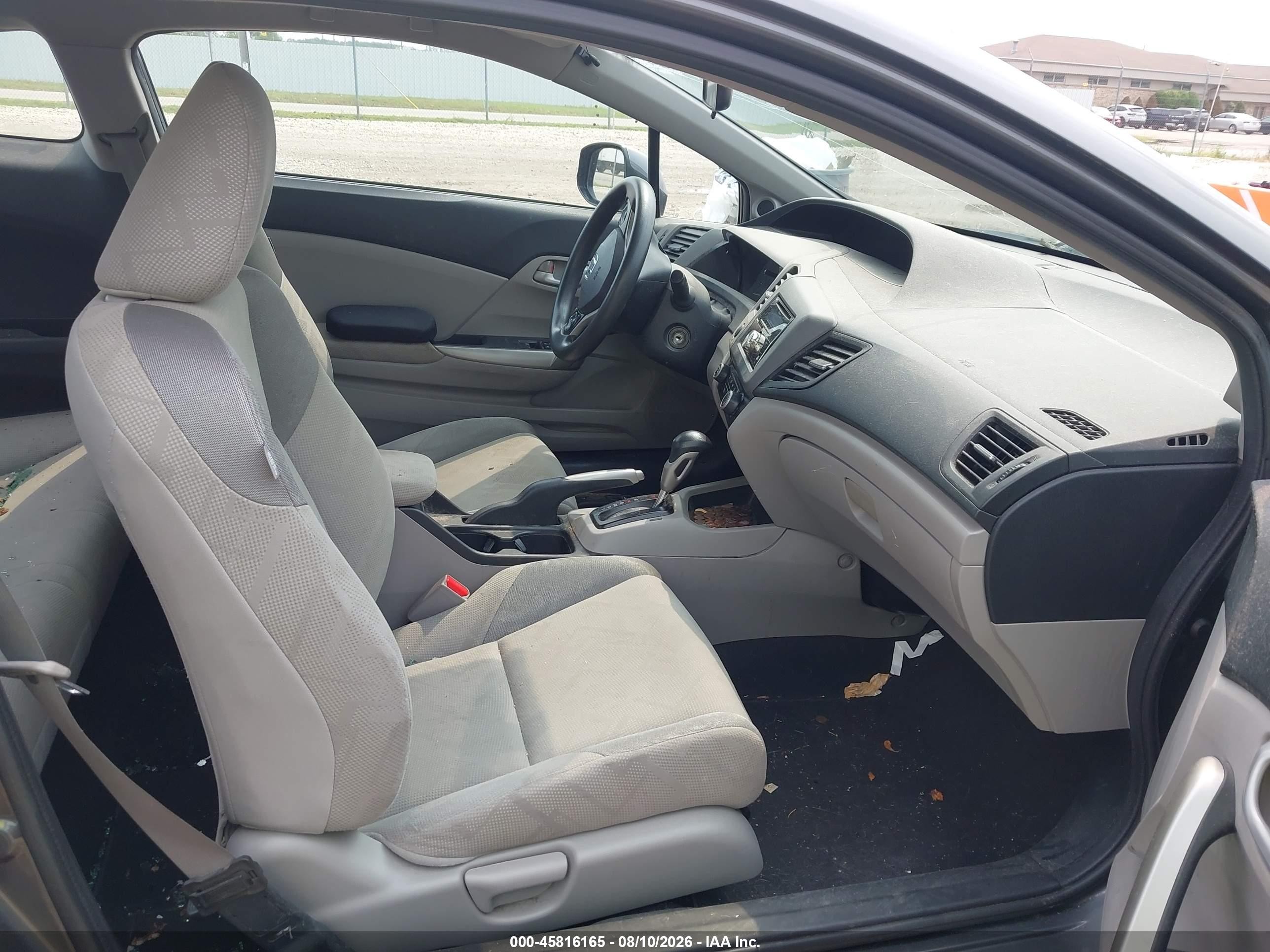 2012 Honda Civic Lx Gray vin: 2HGFG3B51CH506342