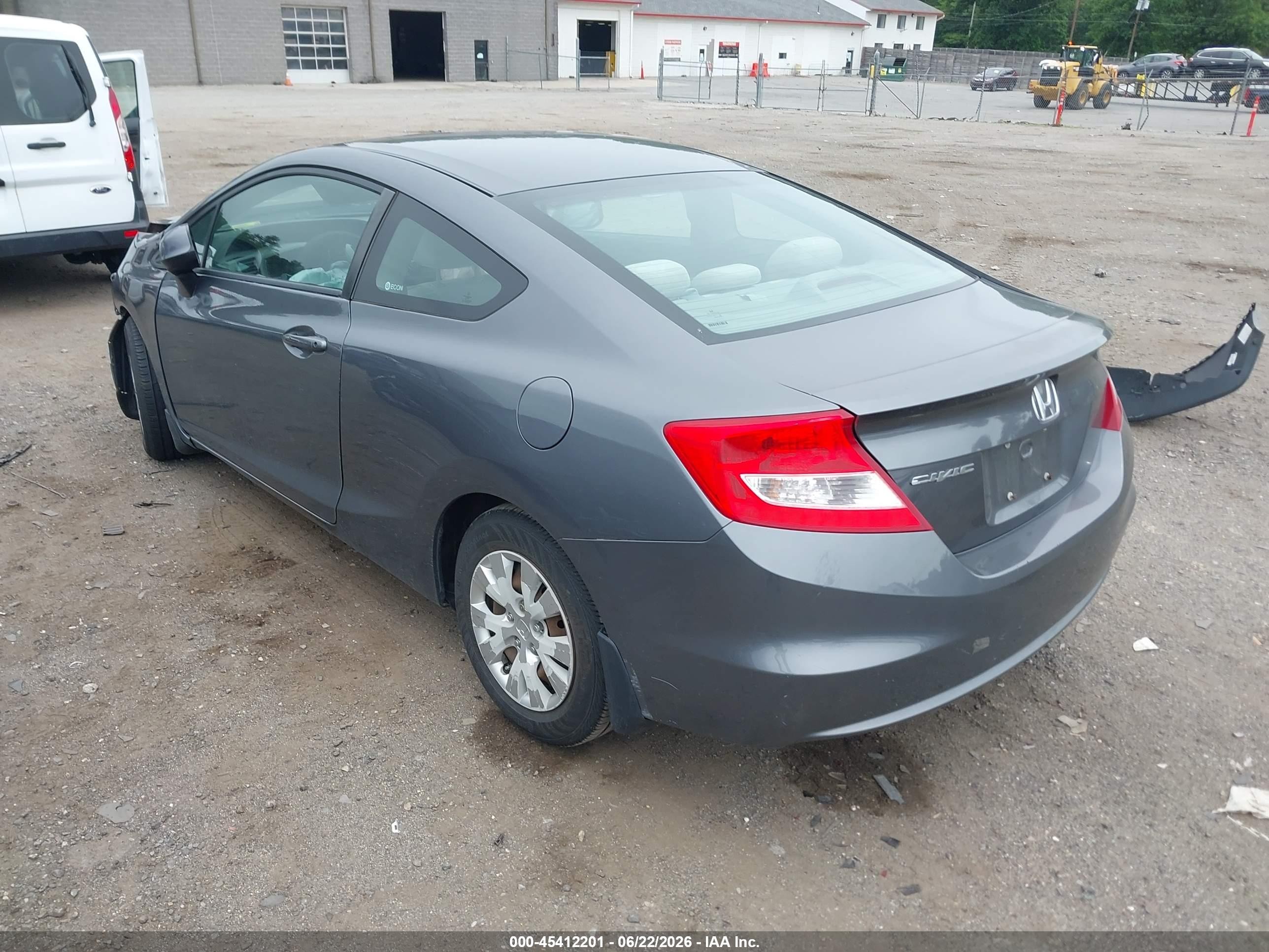 2012 Honda Civic Lx Серый vin: 2HGFG3B51CH517485