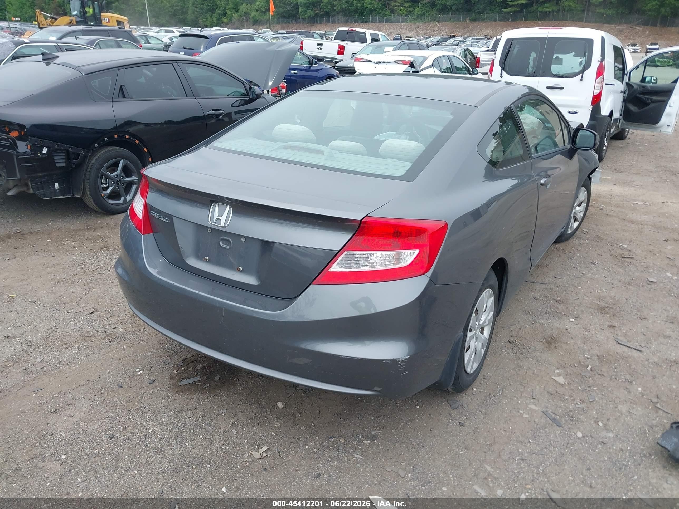 2012 Honda Civic Lx Серый vin: 2HGFG3B51CH517485