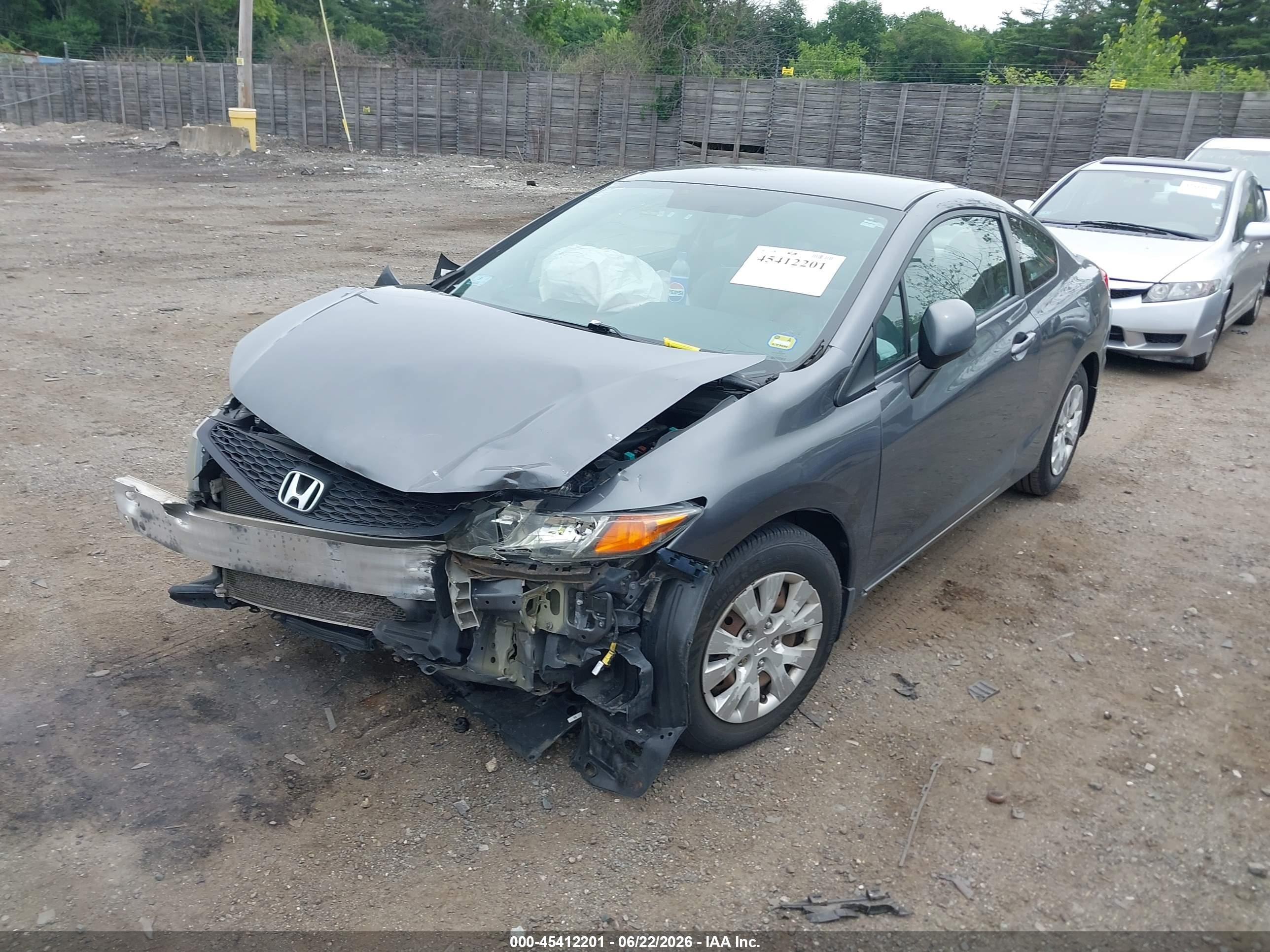 2012 Honda Civic Lx Серый vin: 2HGFG3B51CH517485