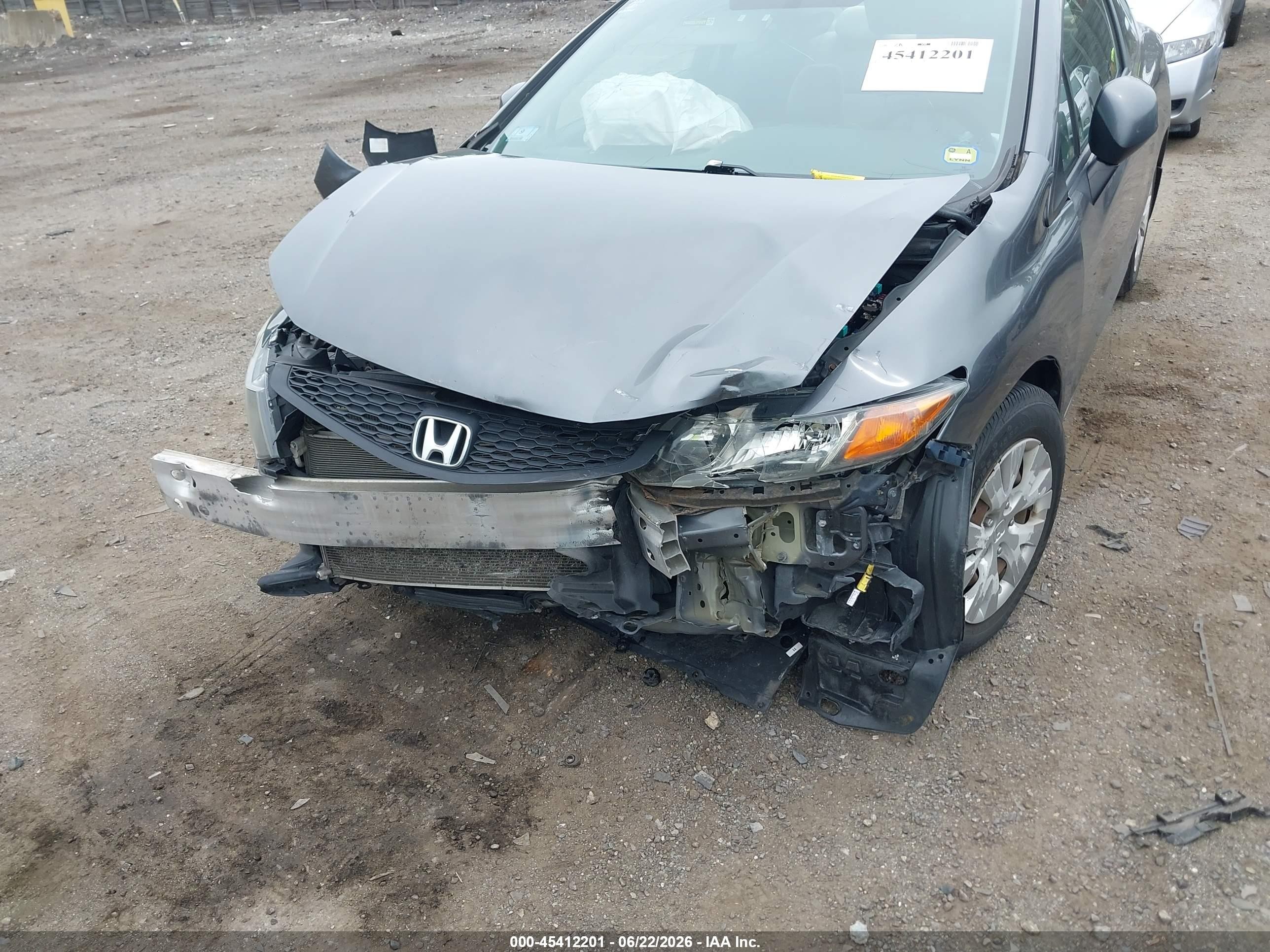 2012 Honda Civic Lx Серый vin: 2HGFG3B51CH517485