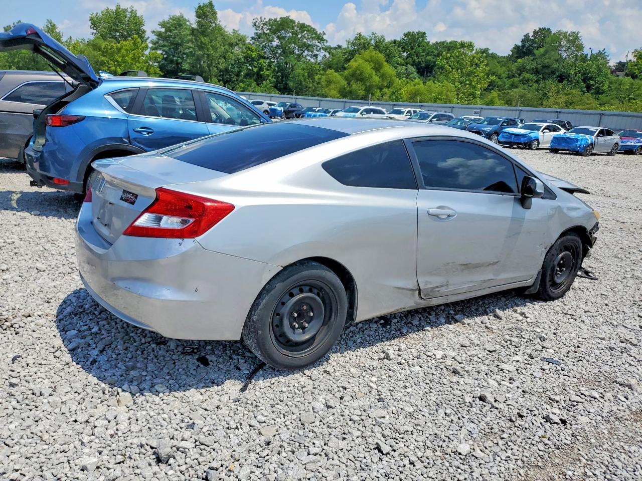 2012 Honda Civic Lx Silver vin: 2HGFG3B51CH525747