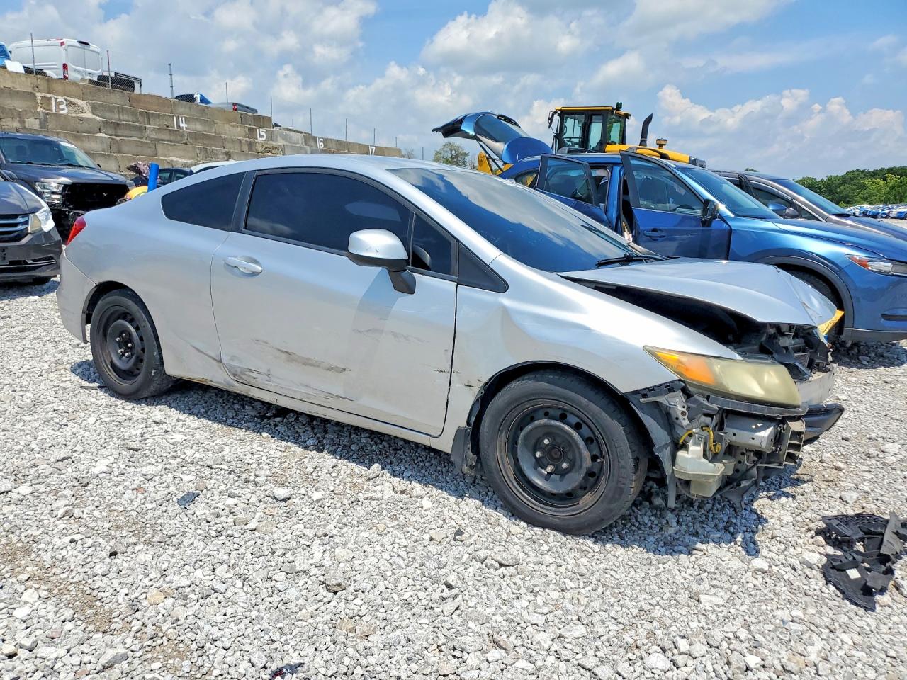 2012 Honda Civic Lx Silver vin: 2HGFG3B51CH525747