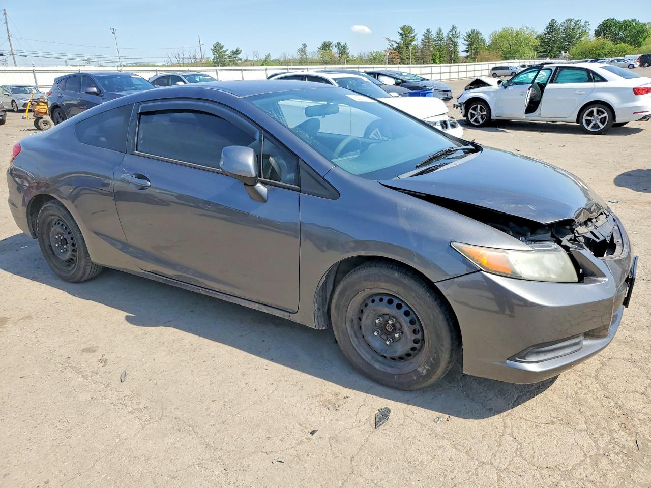 2012 Honda Civic Lx Gray vin: 2HGFG3B51CH542001