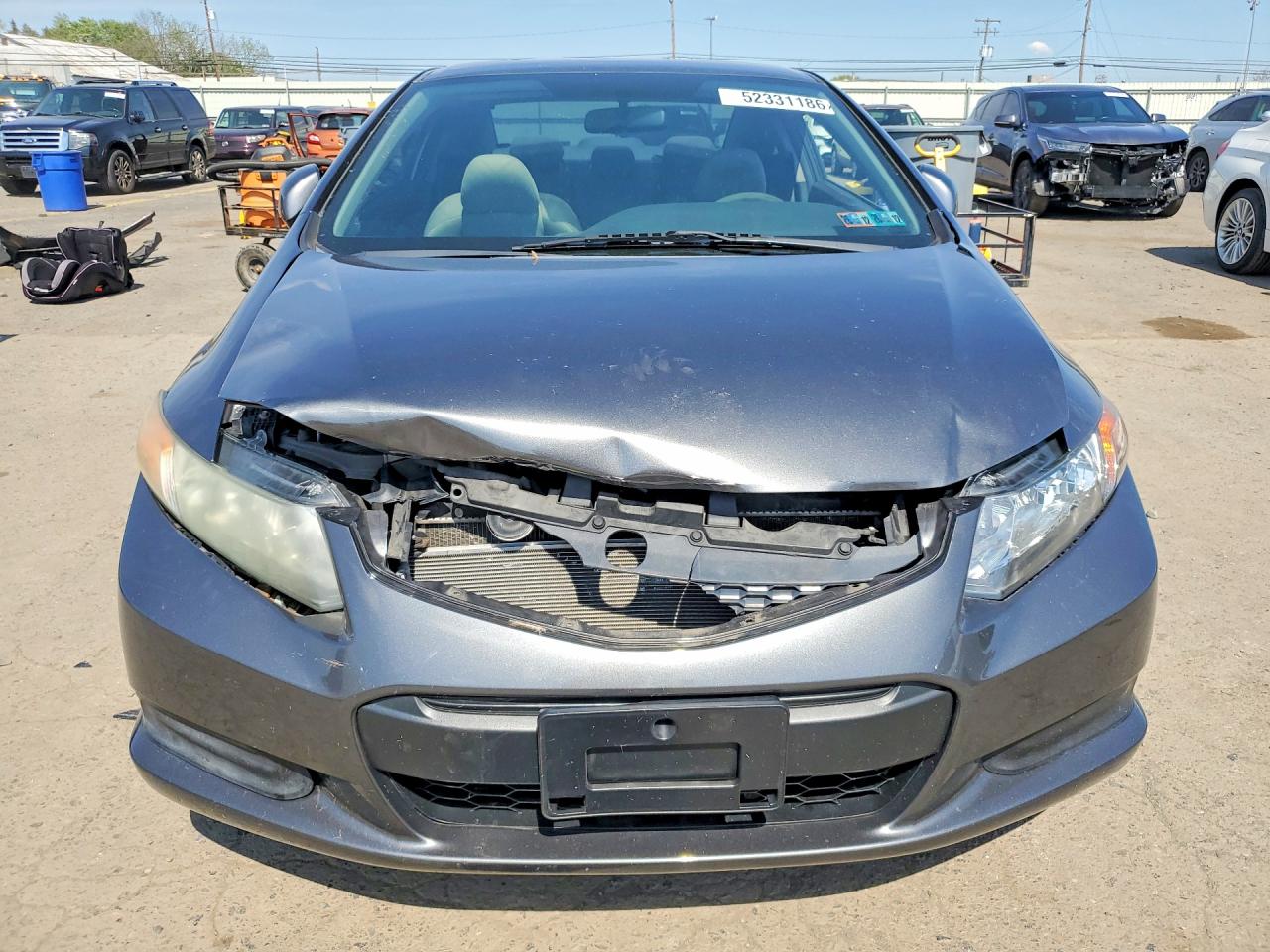 2012 Honda Civic Lx Gray vin: 2HGFG3B51CH542001