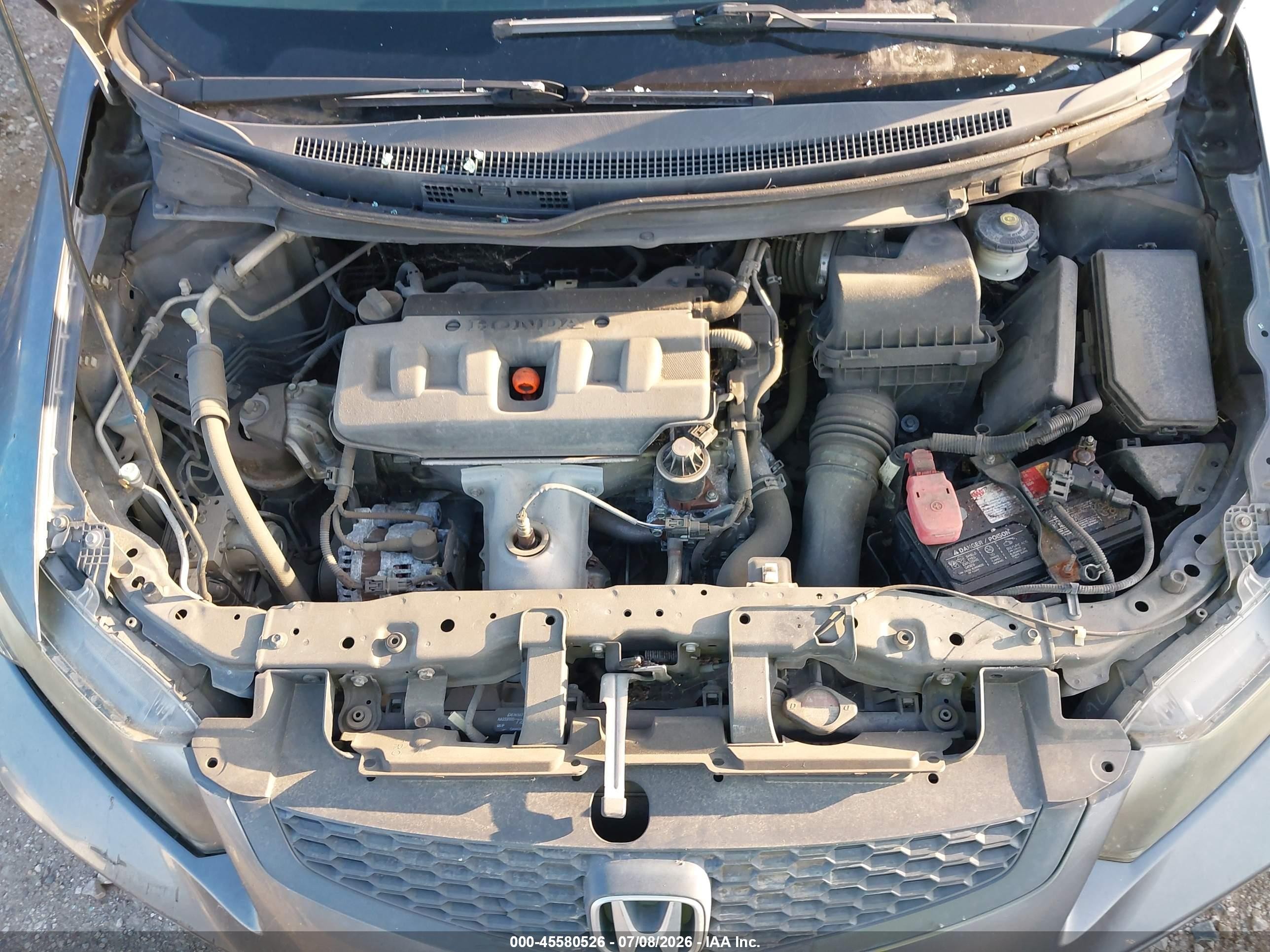 2012 Honda Civic Lx Gray vin: 2HGFG3B51CH550583