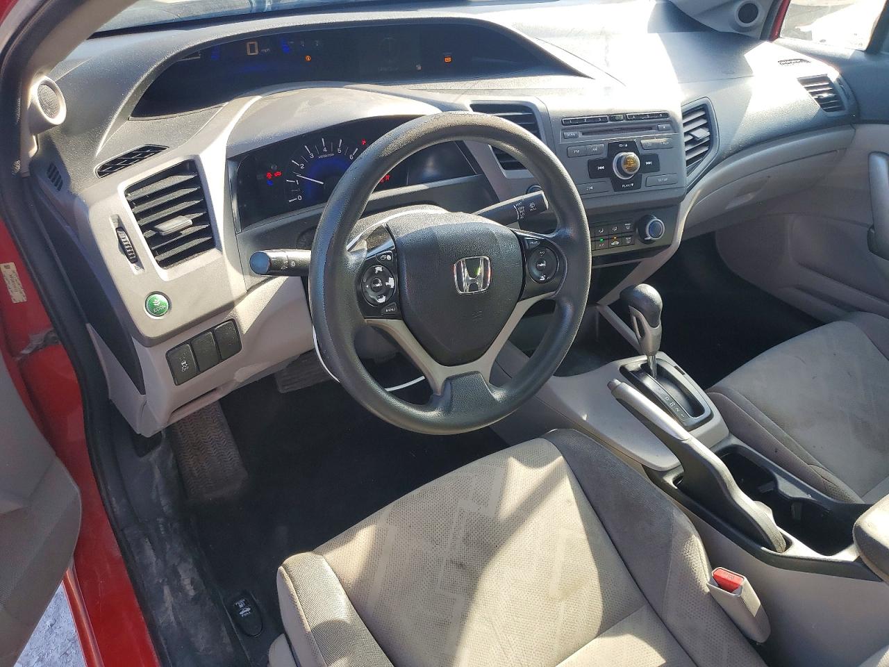 2012 Honda Civic Lx Red vin: 2HGFG3B51CH567013