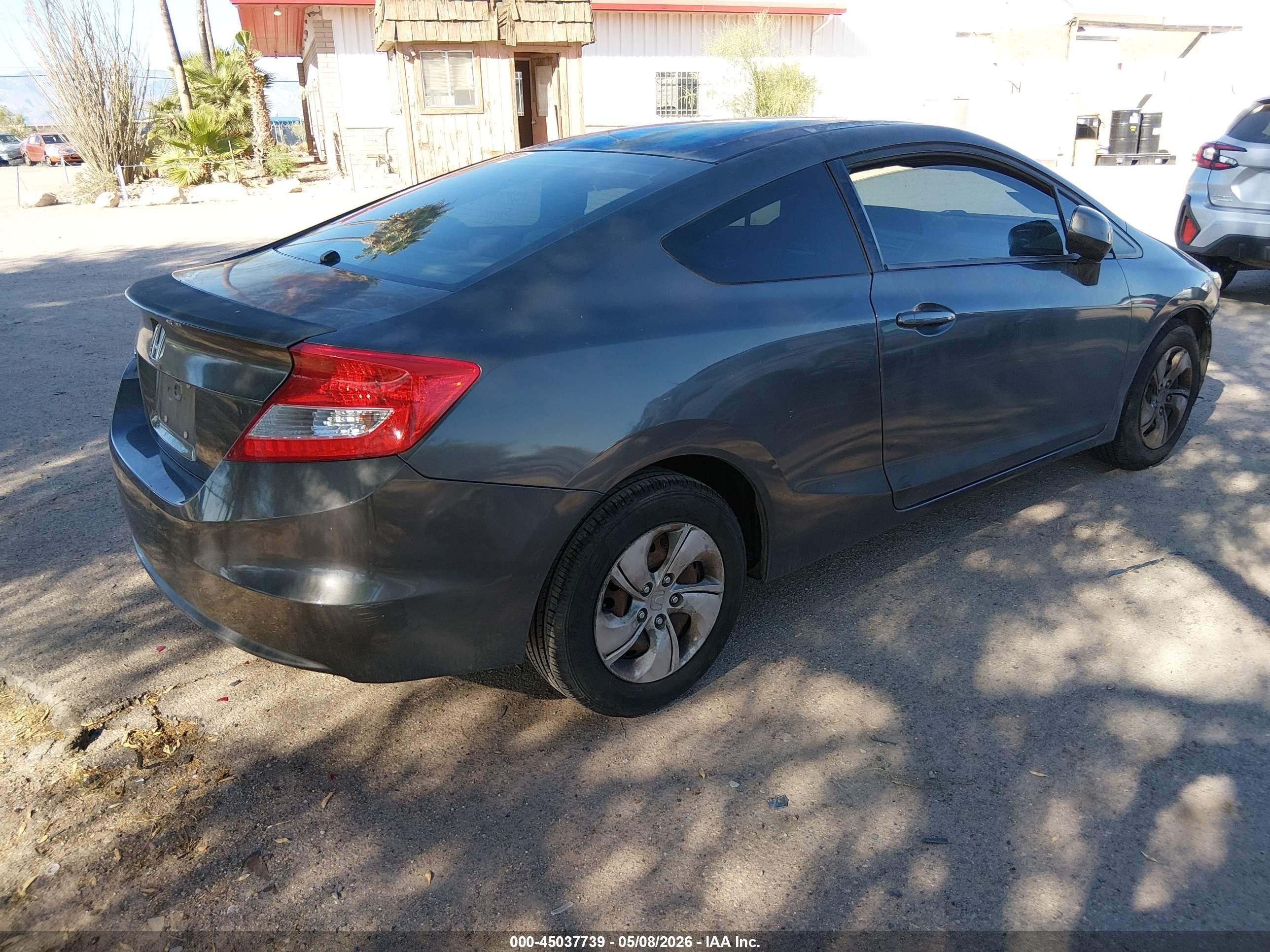 2013 Honda Civic Lx Gray vin: 2HGFG3B51DH508660