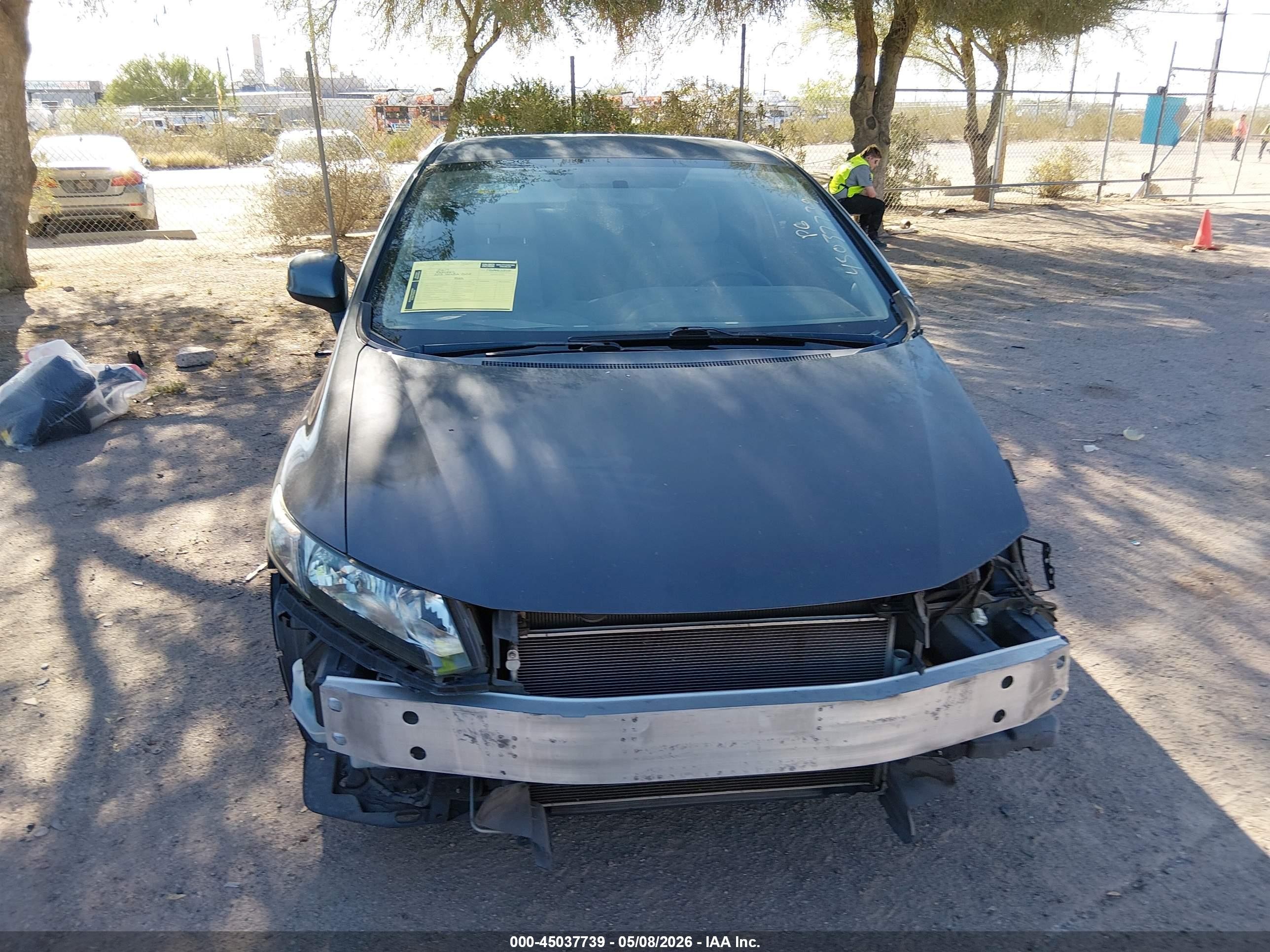2013 Honda Civic Lx Gray vin: 2HGFG3B51DH508660