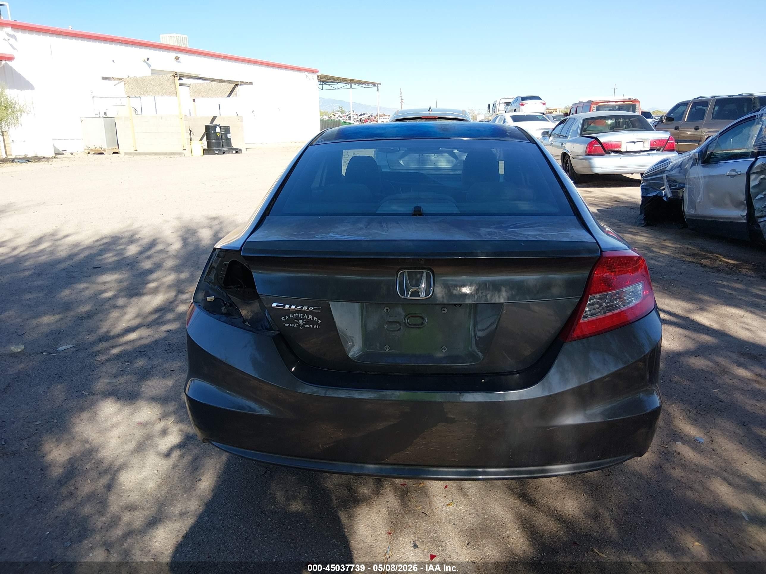 2013 Honda Civic Lx Gray vin: 2HGFG3B51DH508660