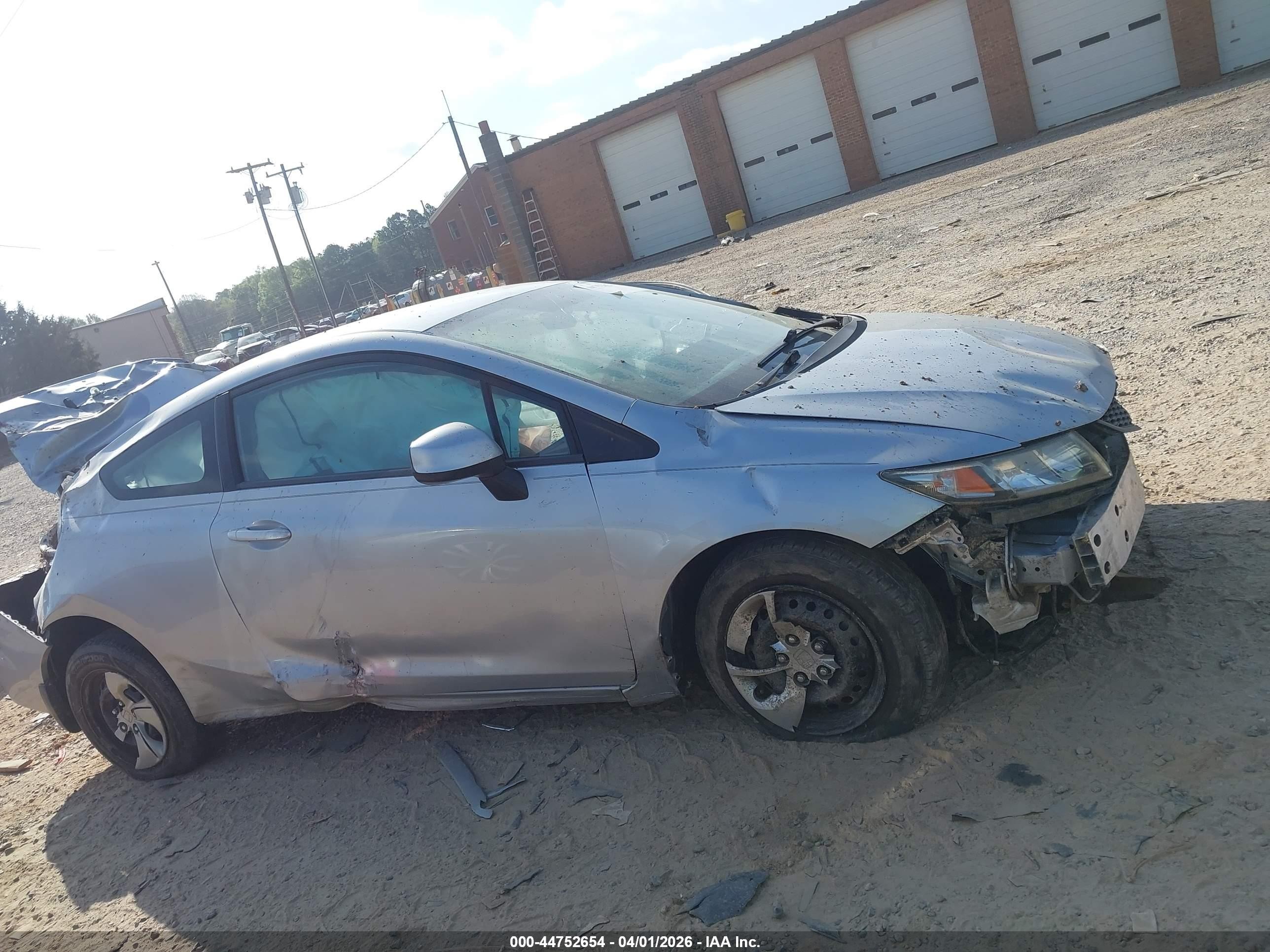 2013 Honda Civic Lx Silver vin: 2HGFG3B51DH524891