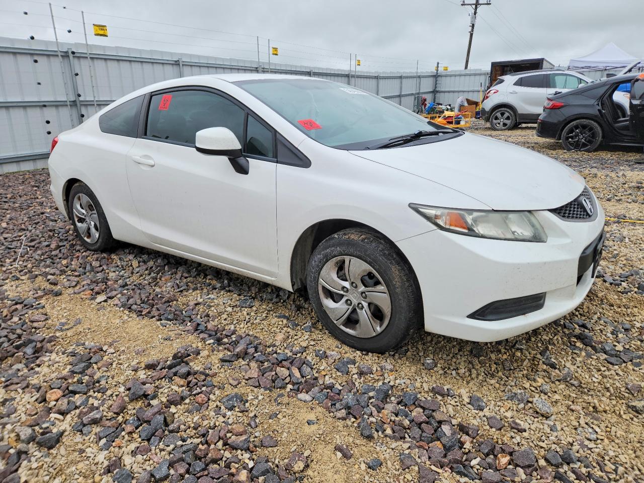 2013 Honda Civic Lx White vin: 2HGFG3B51DH530609