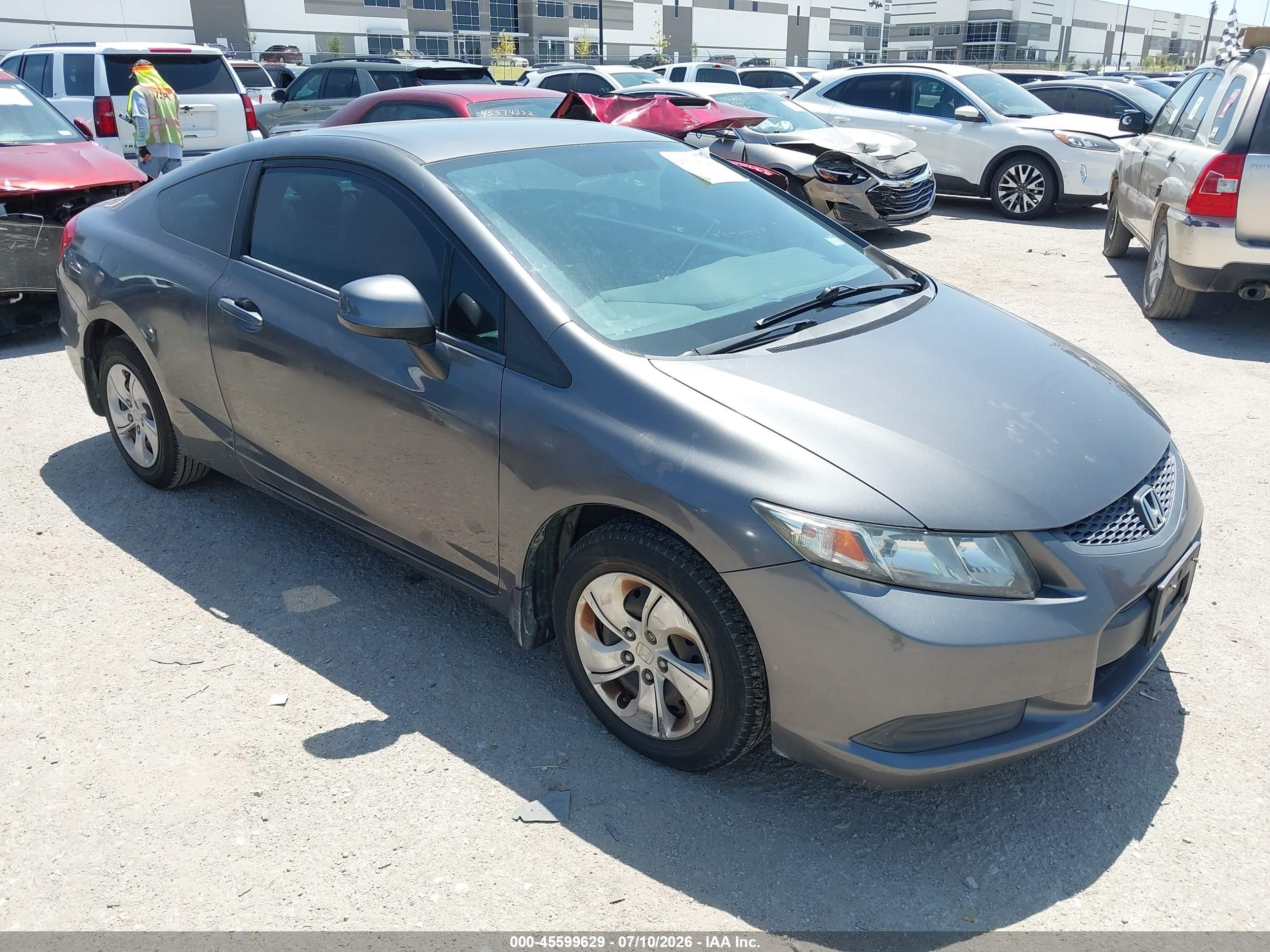 2013 Honda Civic Lx Gray vin: 2HGFG3B51DH532652