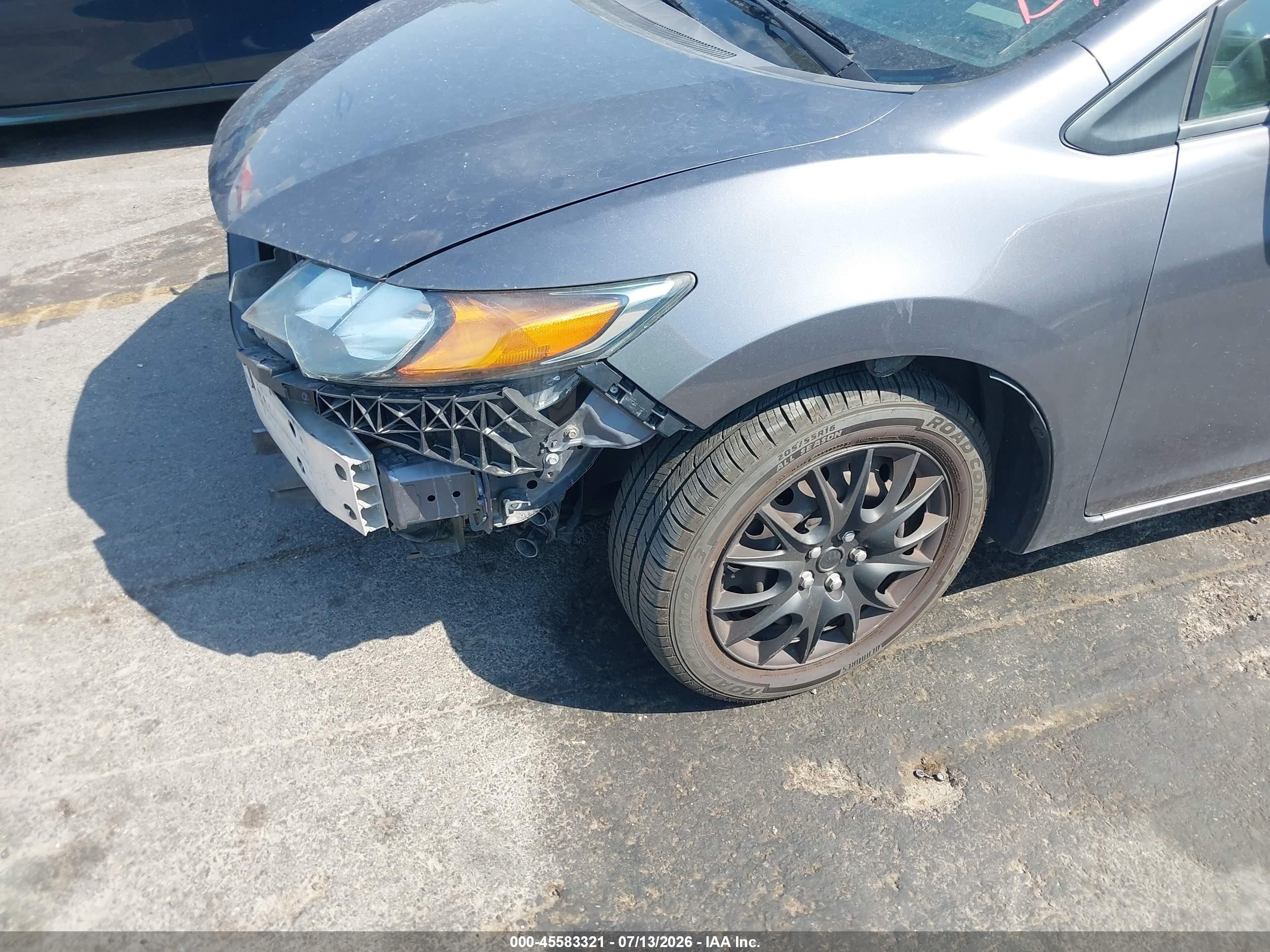 2014 Honda Civic Lx Gray vin: 2HGFG3B51EH517845