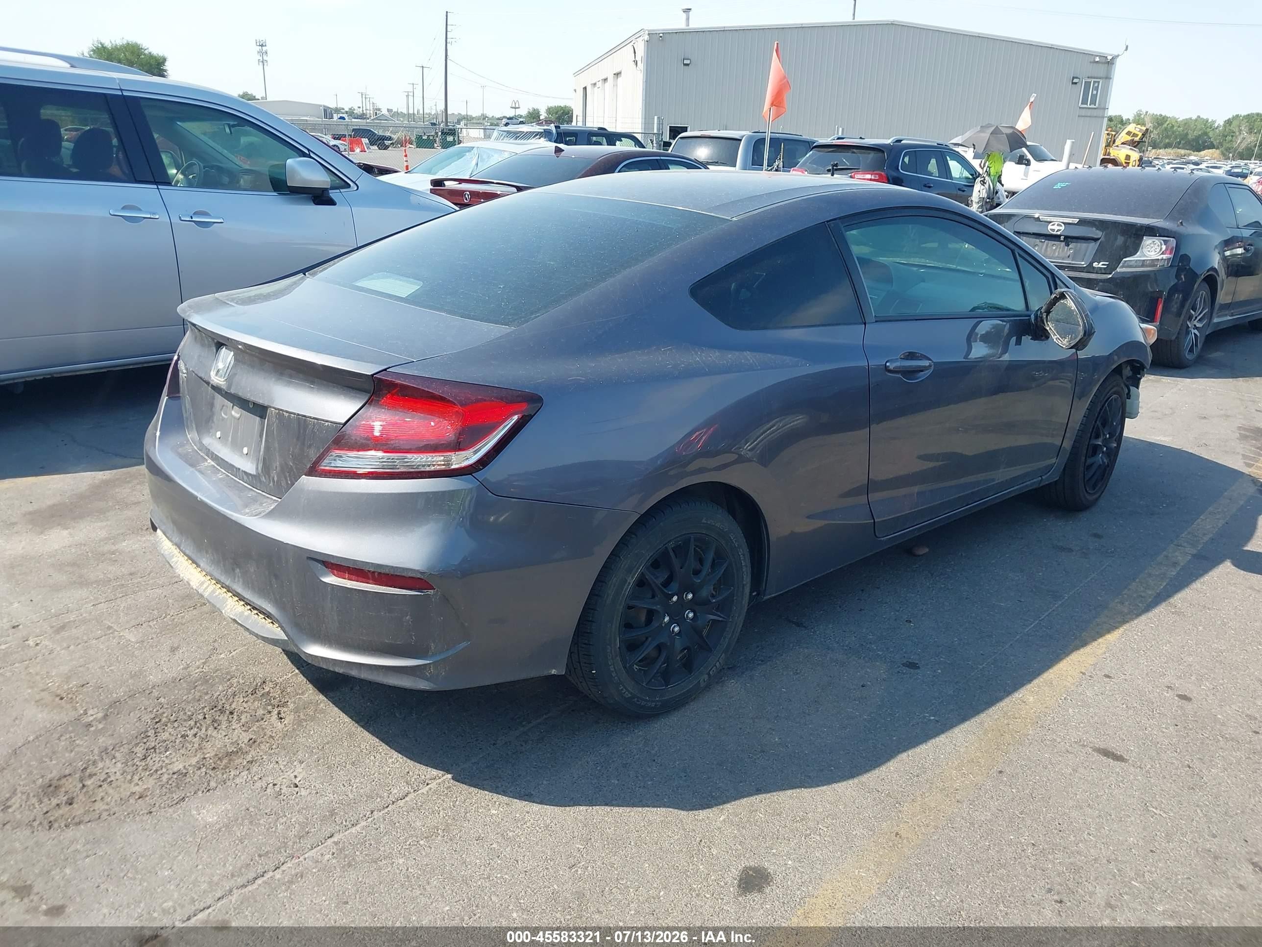 2014 Honda Civic Lx Gray vin: 2HGFG3B51EH517845