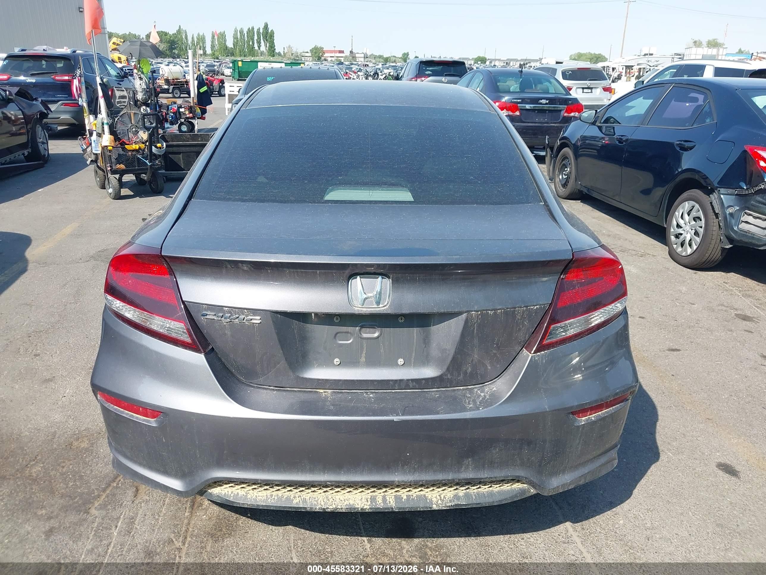 2014 Honda Civic Lx Gray vin: 2HGFG3B51EH517845