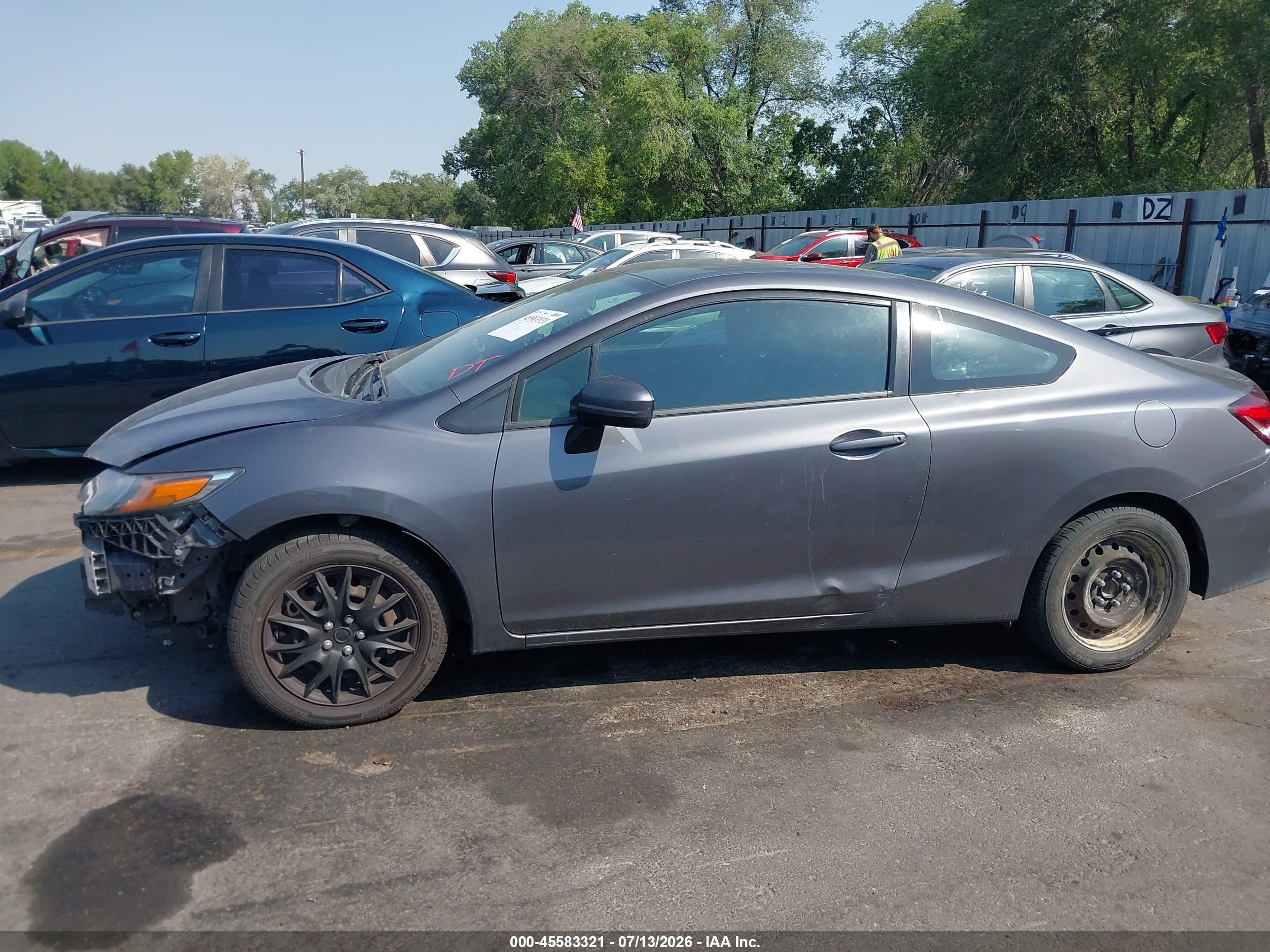 2014 Honda Civic Lx Gray vin: 2HGFG3B51EH517845
